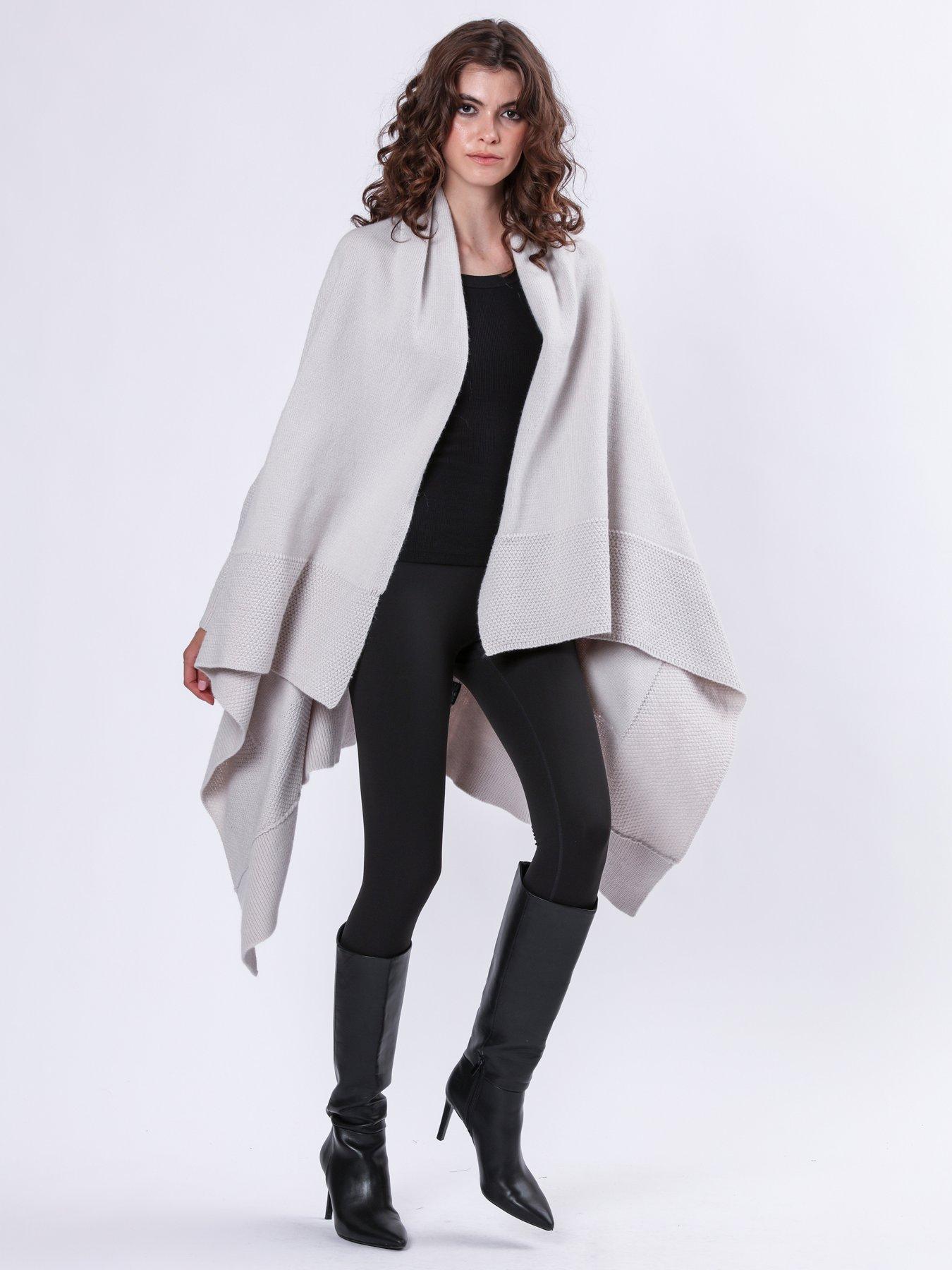 Image 6 of 6 of Religion Soft Yarn Draped Maxi Cardigan - Grey