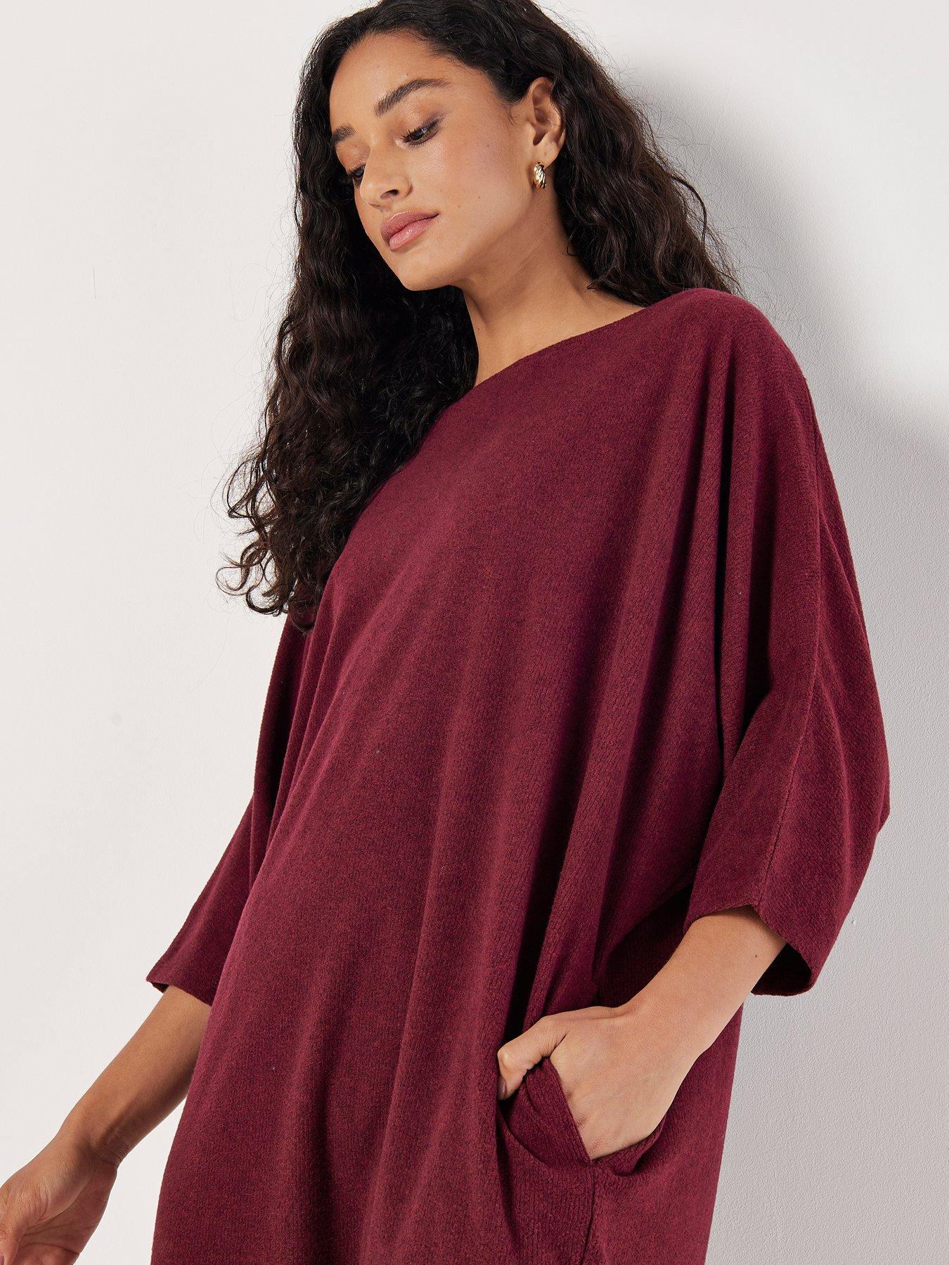 red cocoon dress Essential Cocoon Dress, Red Rose  Alembika U.S
