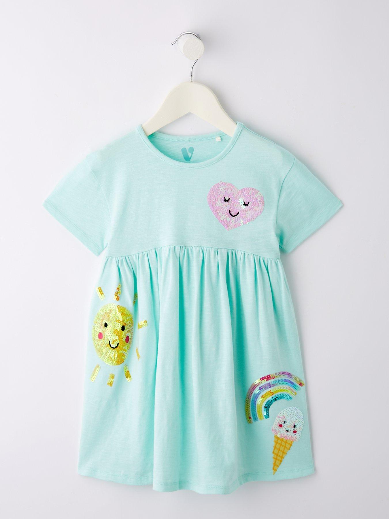 undefined Girls Jersey Sunshine Dress - Blue
