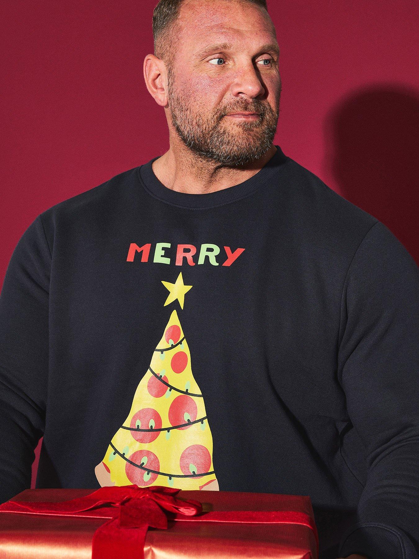 BadRhino Big Tall Christmas Sweatshirt Blue Very