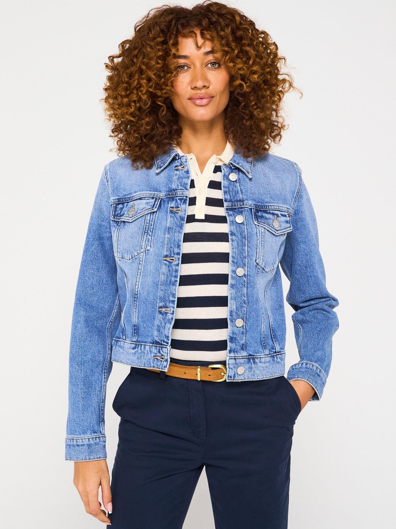 undefined Slim Denim Jacket - Blue
