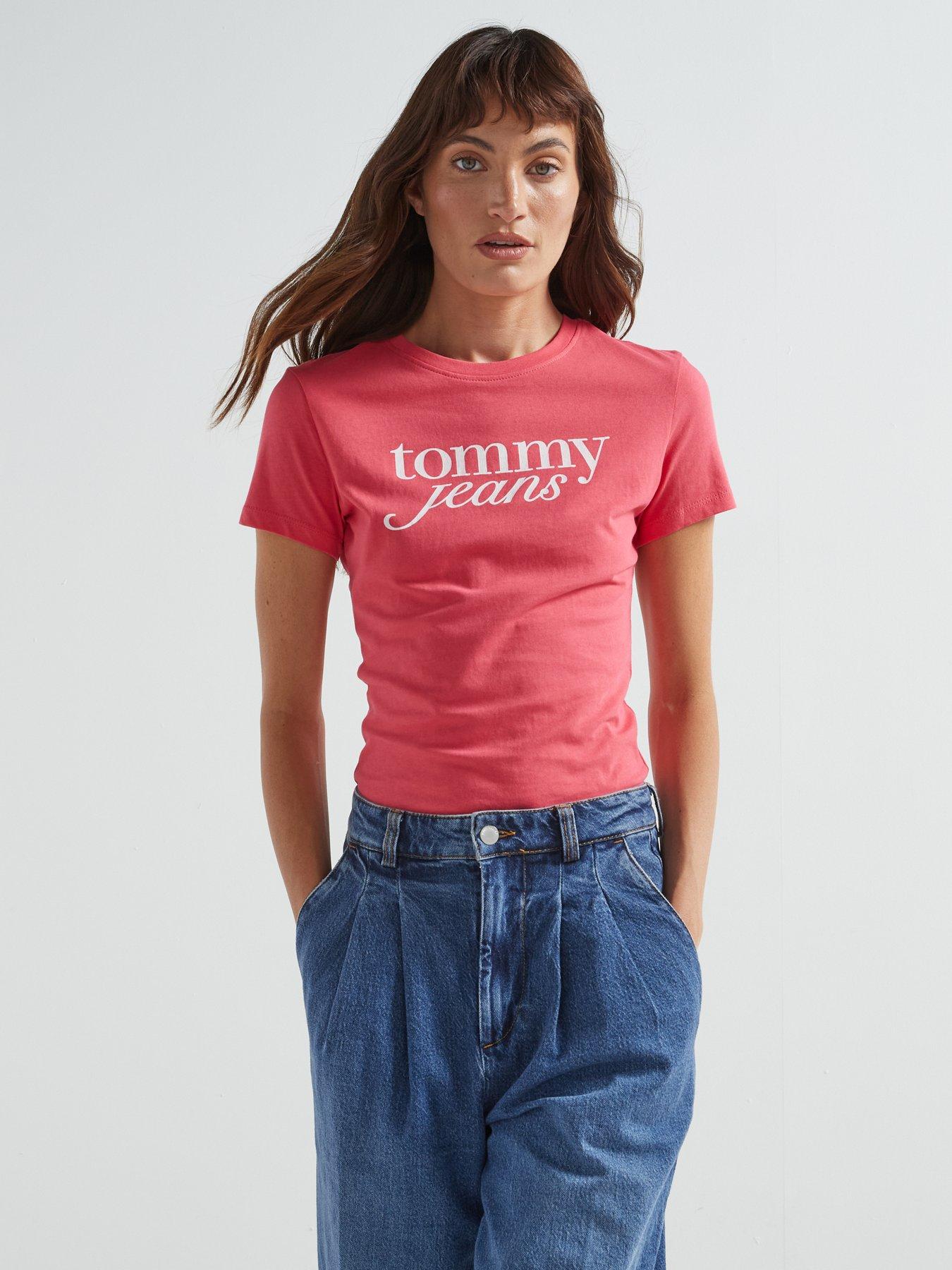 undefined Script Logo T-Shirt - Pink