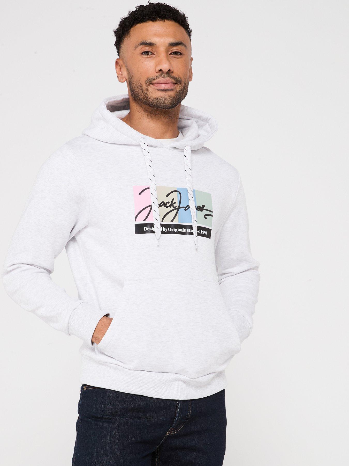 undefined Portland Block Logo Overhead Hoodie - Grey