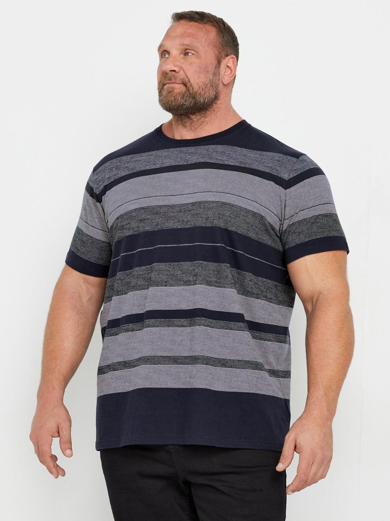 undefined Big  &  Tall Striped T-Shirt - Black