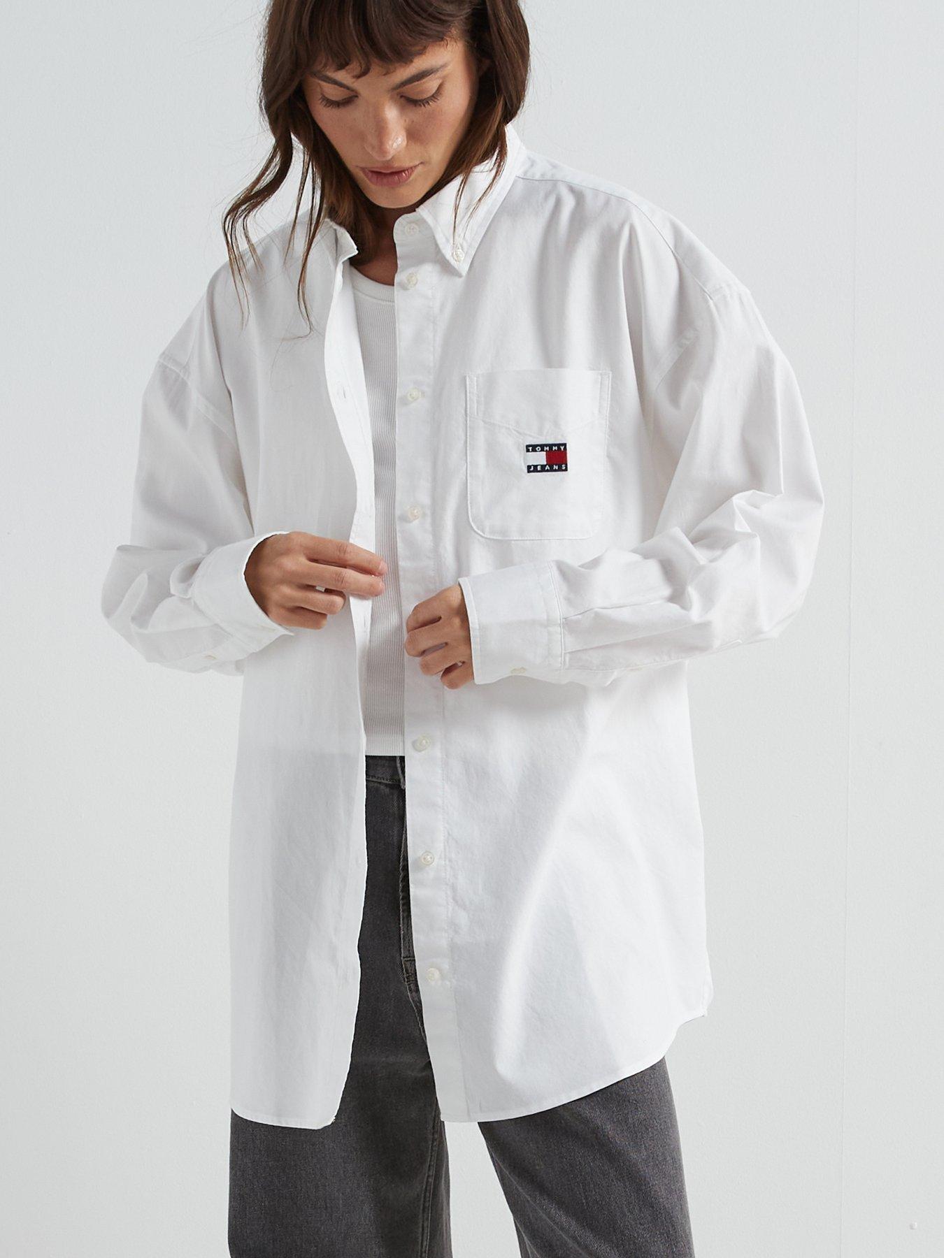undefined Badge Logo Oxford Shirt - White
