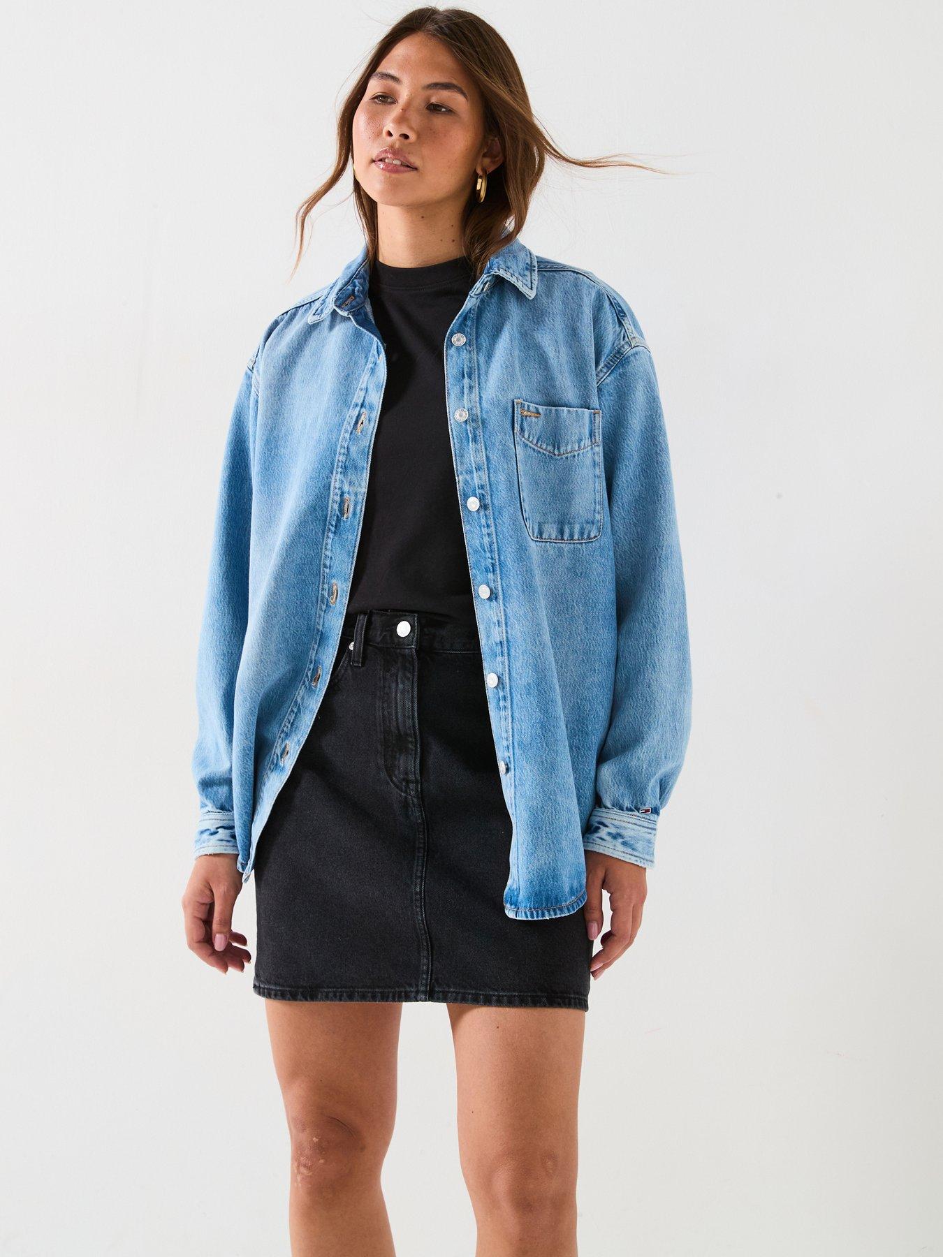 undefined Relaxed Fit Denim Shirt - Blue