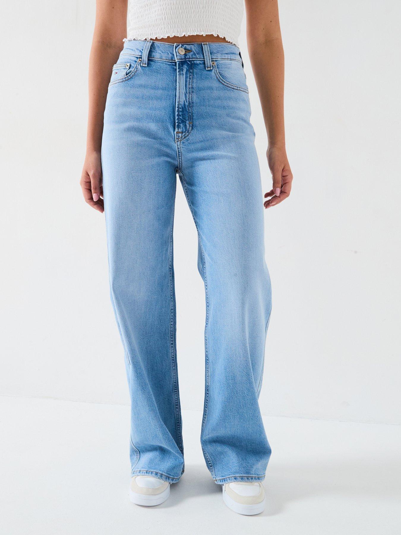 undefined Claire High Rise Wide Leg Jean - Blue