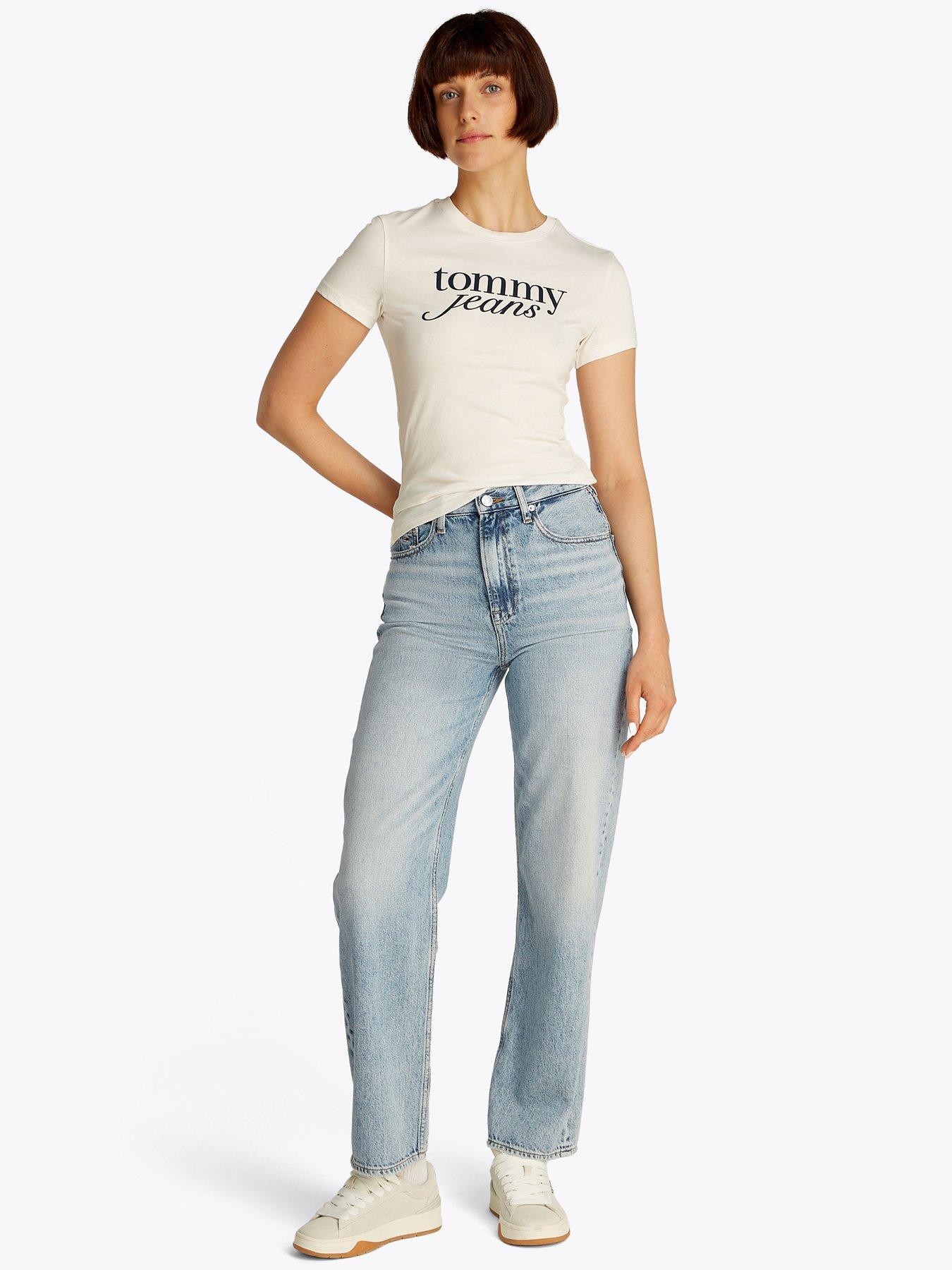 Image 3 of 6 of Tommy Jeans Layla High Rise Straight Leg Jean - Blue