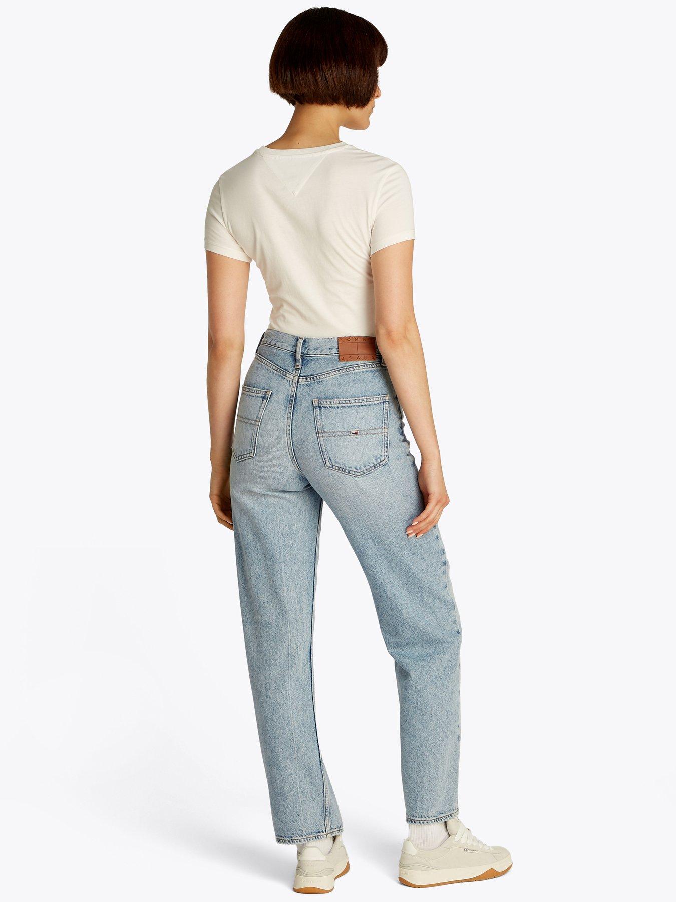 Image 4 of 6 of Tommy Jeans Layla High Rise Straight Leg Jean - Blue
