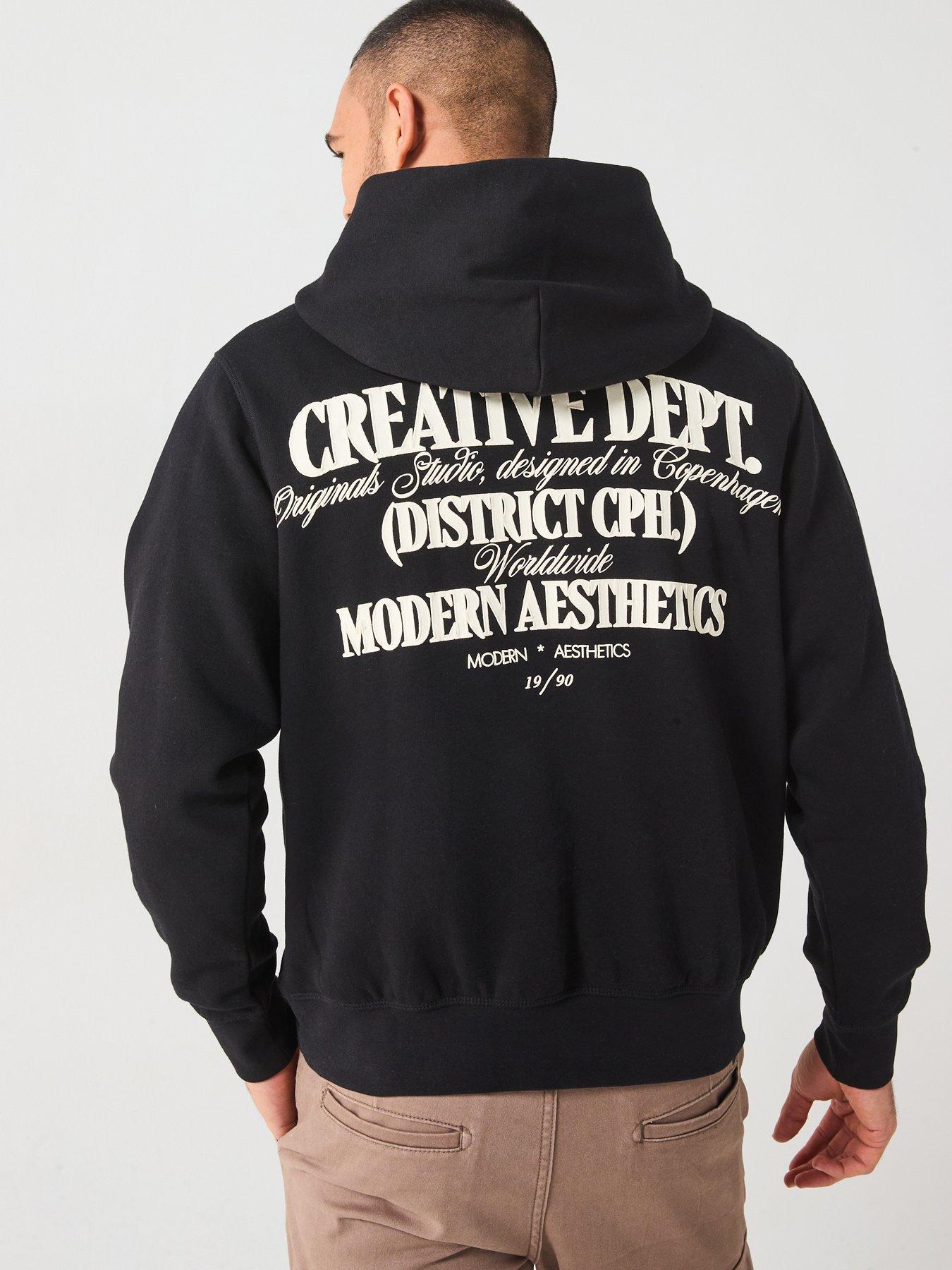 undefined Roxbury Back Logo Overhead Hoodie - Black