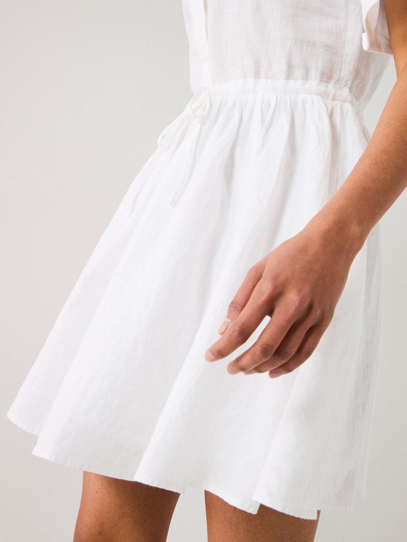 Tommy Hilfiger Collared Linen Mini Dress - White | Very