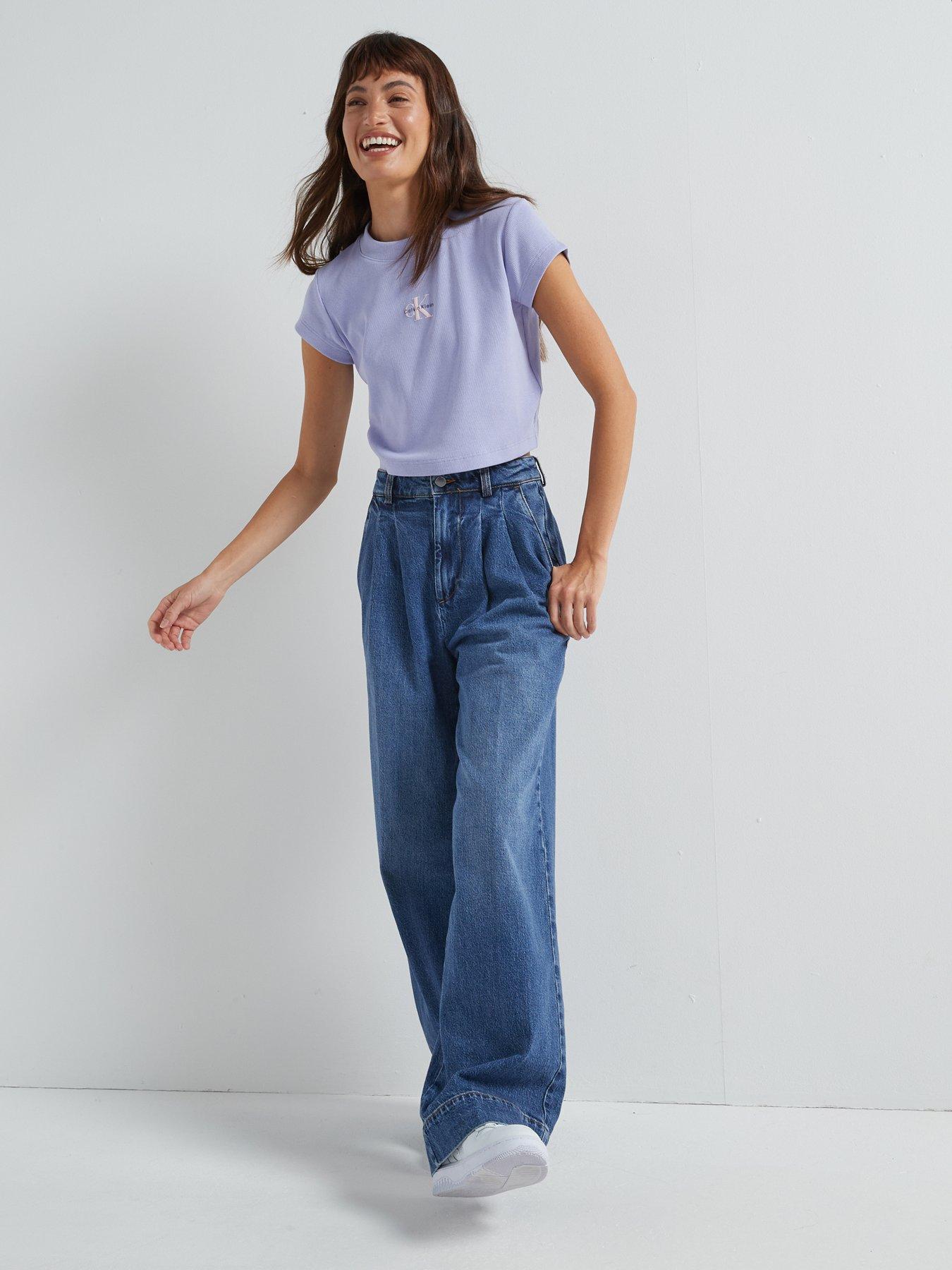 undefined Monogram Cropped T-Shirt - Purple