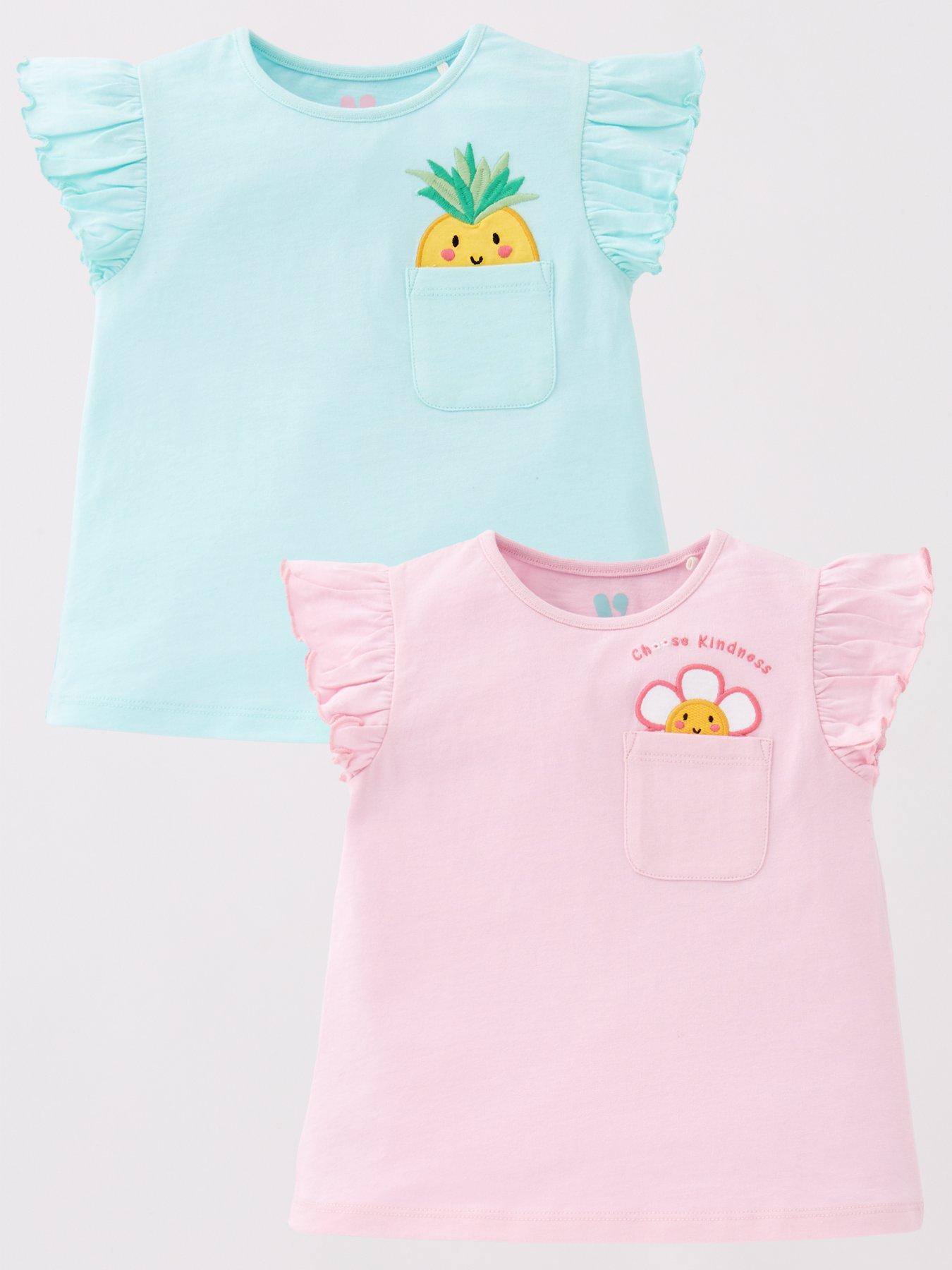 undefined Girls 2 Pack Character Pocket T-Shirt - Multi