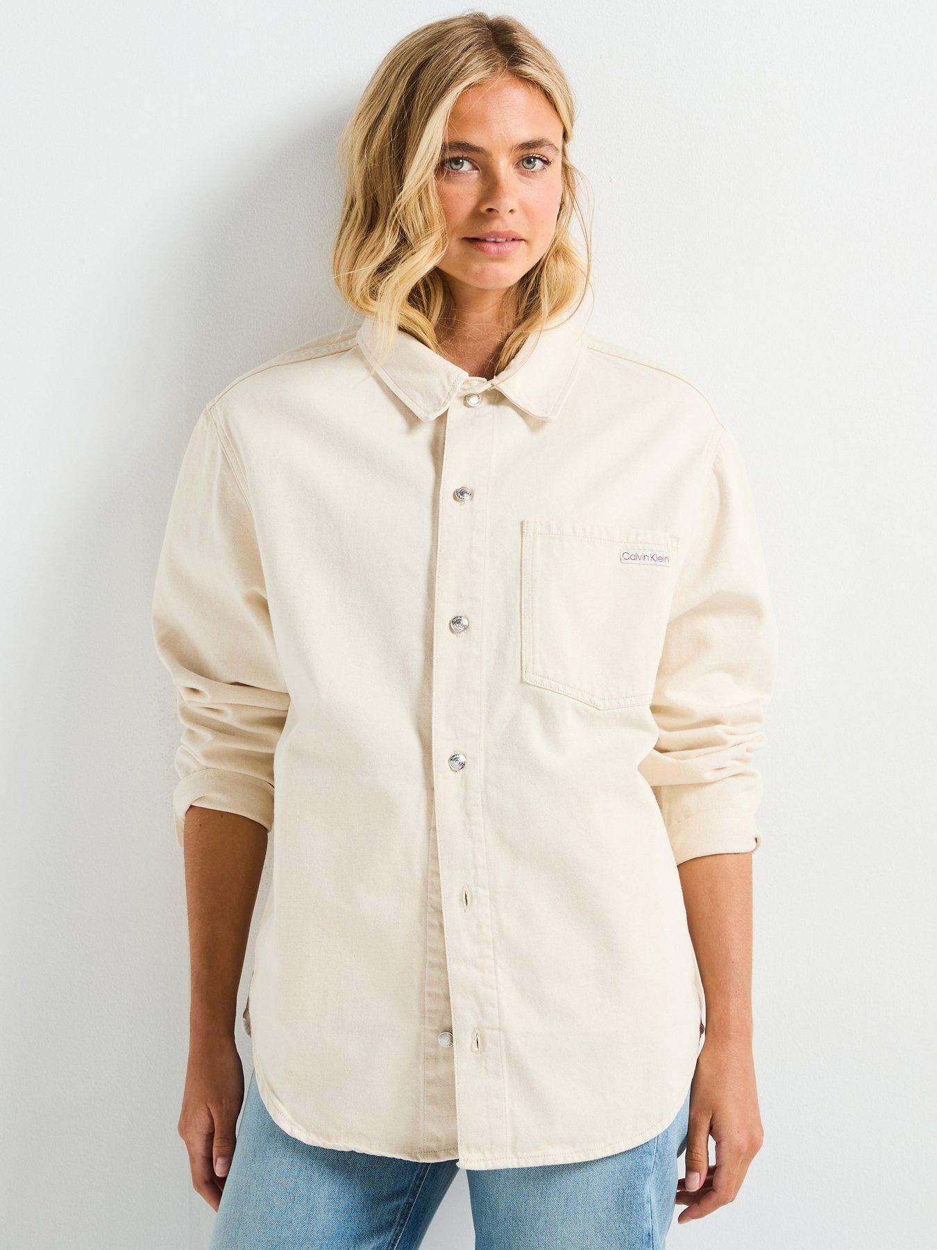 undefined Oversized Linen Shirt - Beige