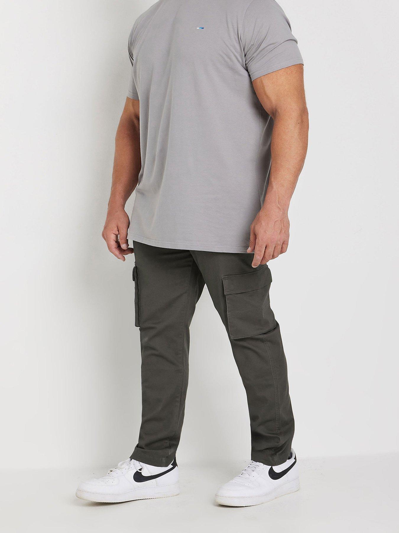 BadRhino Cargo Trousers 34", Grey, Size 54, Men