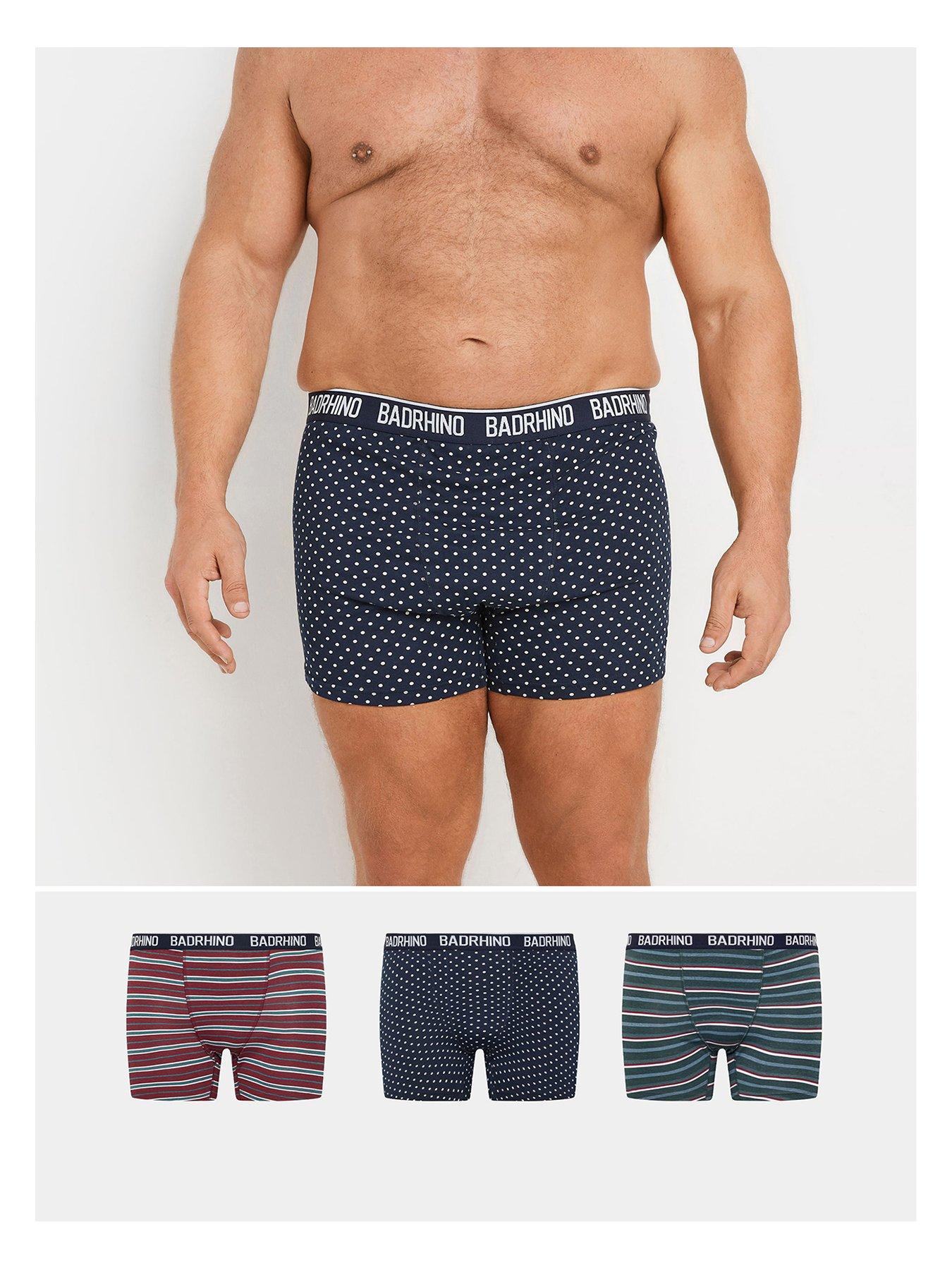 Image 1 of 2 of BadRhino 3 Pack Printed Boxers - Multi