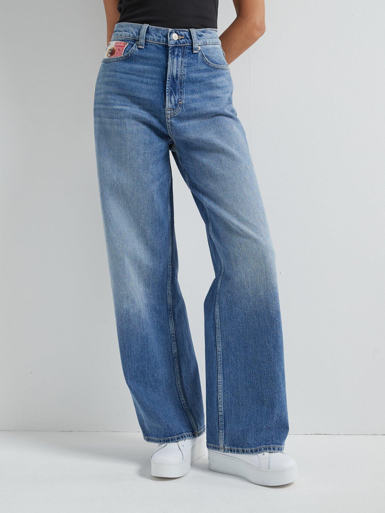 undefined Claire High Rise Wide Leg Jean - Blue