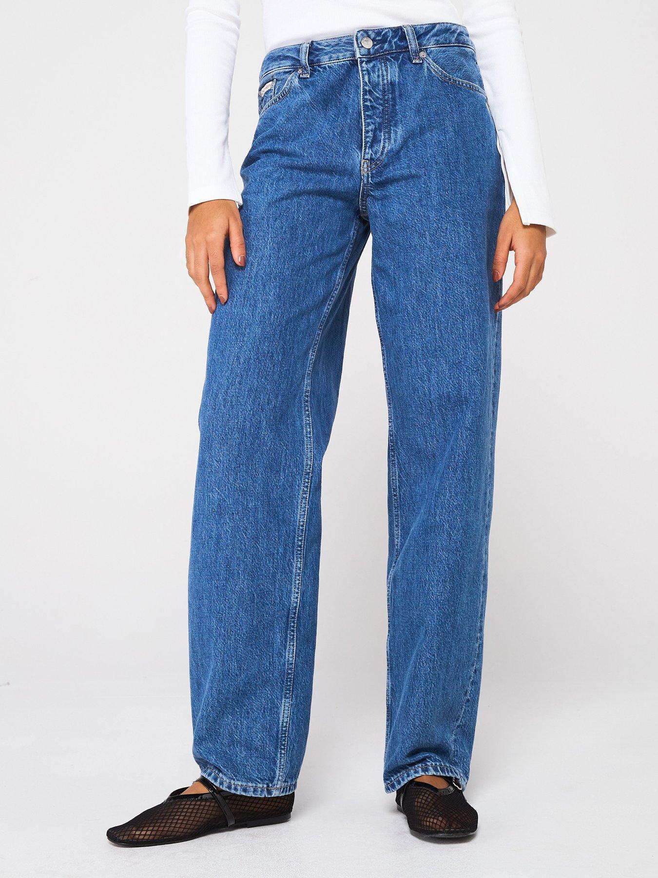Image 1 of 6 of Calvin Klein Jeans 90's Loose Straight Jean - Blue