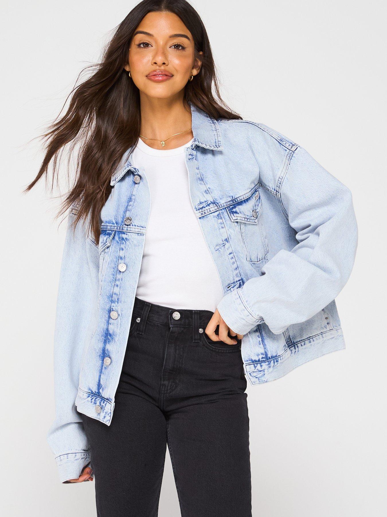 undefined Boxy Denim Jacket - Blue