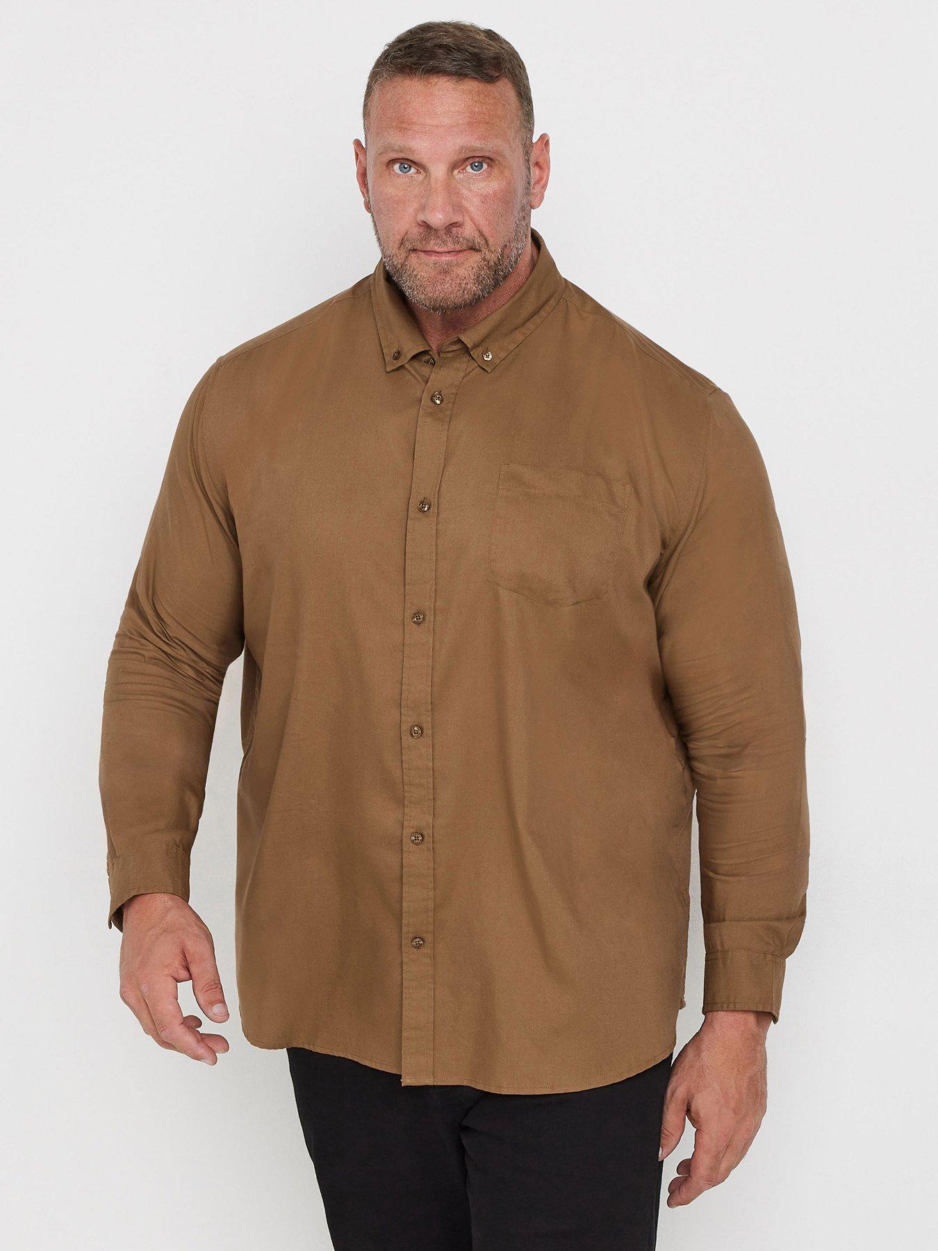 undefined Long Sleeve Oxford Shirt - Brown