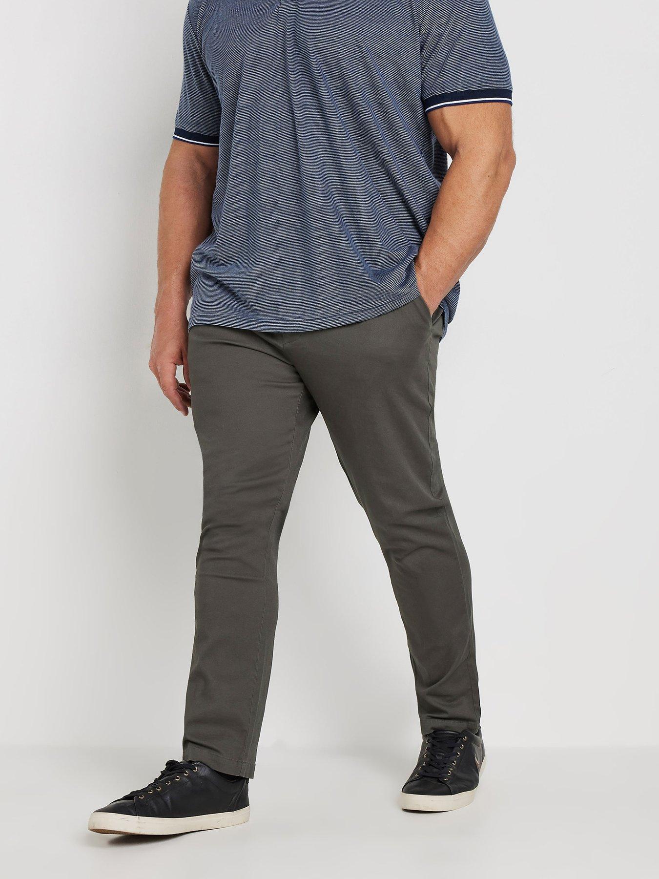 Badrhino Chino Trousers 34" - Grey
