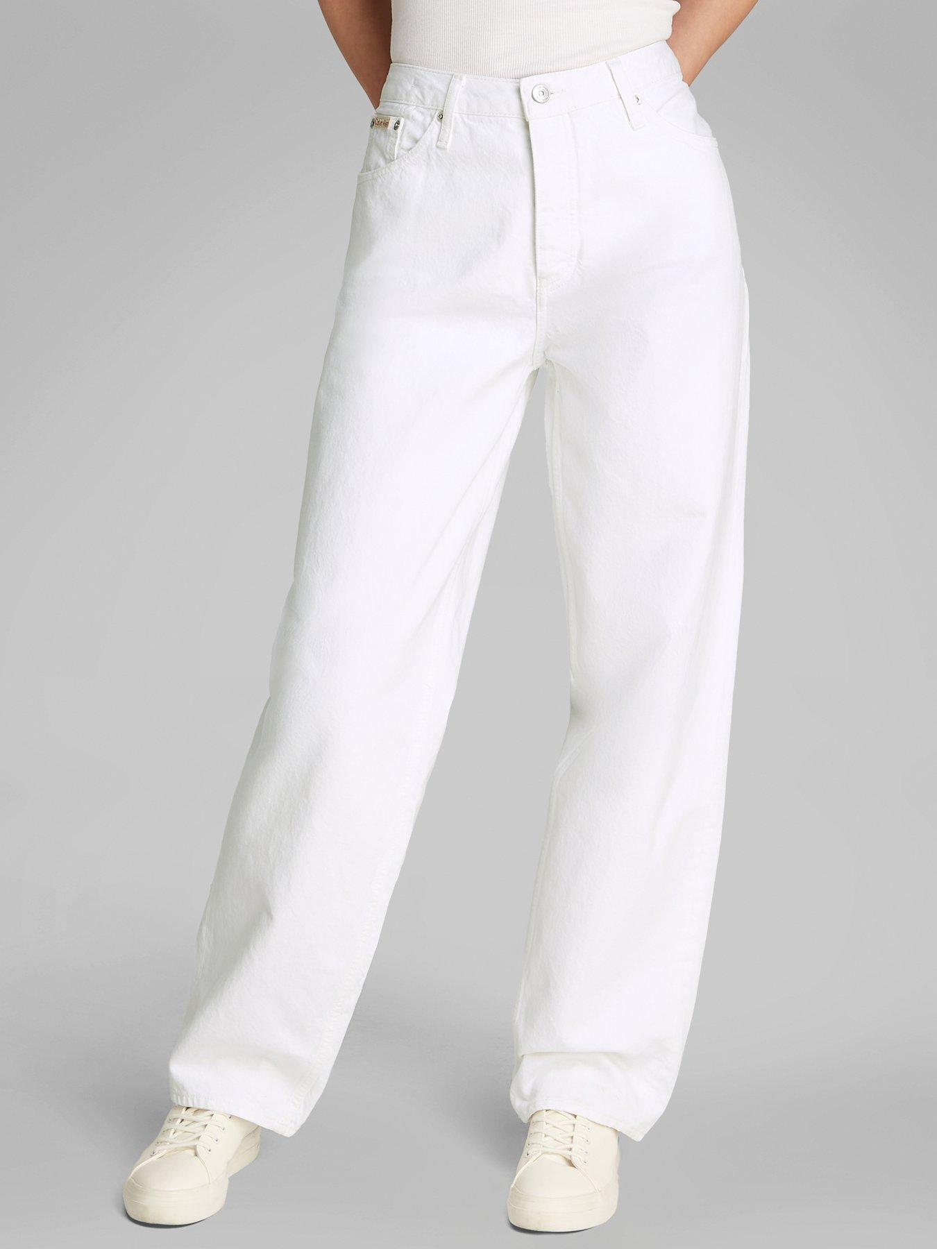 undefined 90S Loose Straight Jean - White