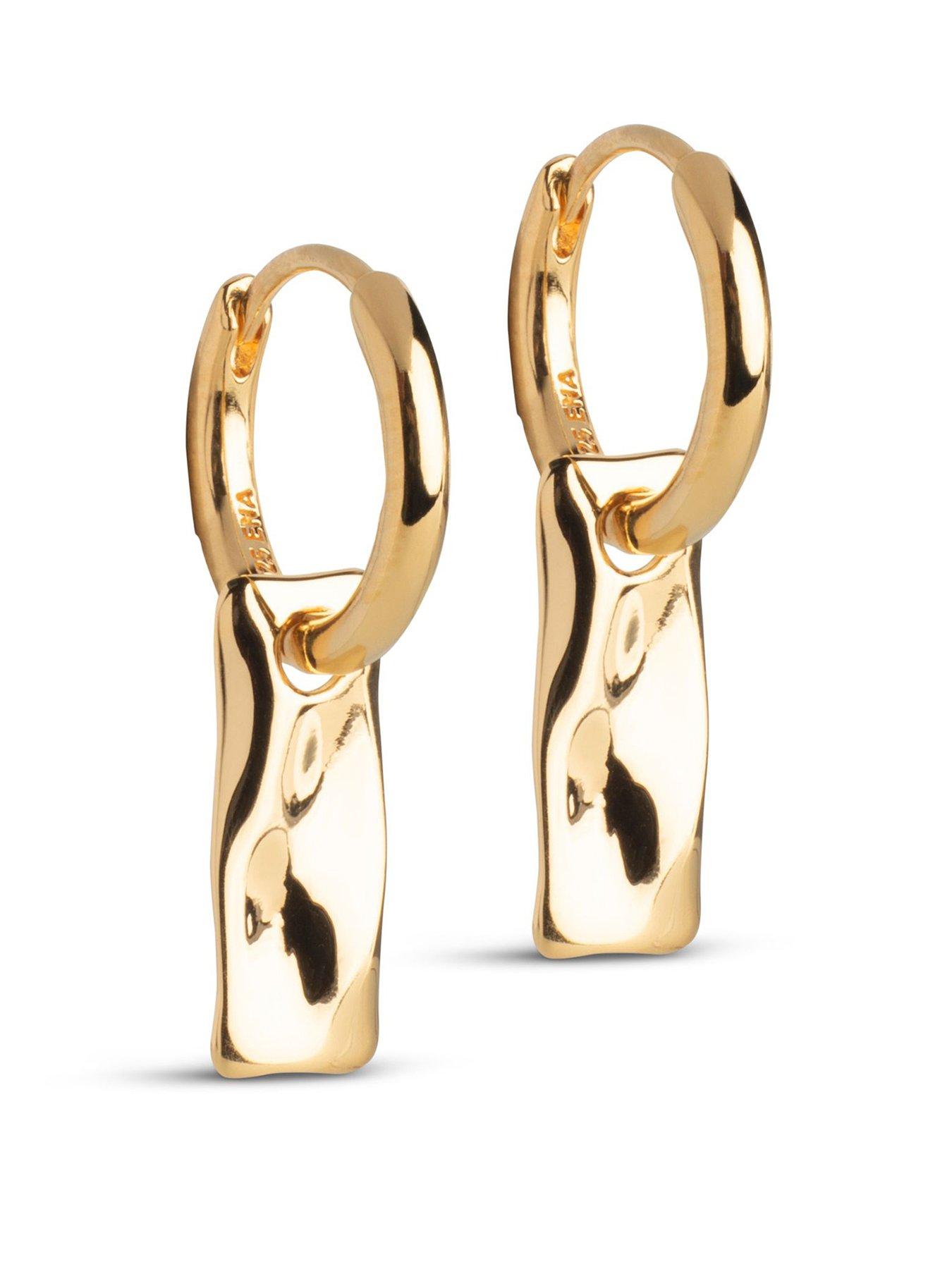 undefined Tara Gold Hoops, 18ct Gold-Plated and 925 Sterling Silver