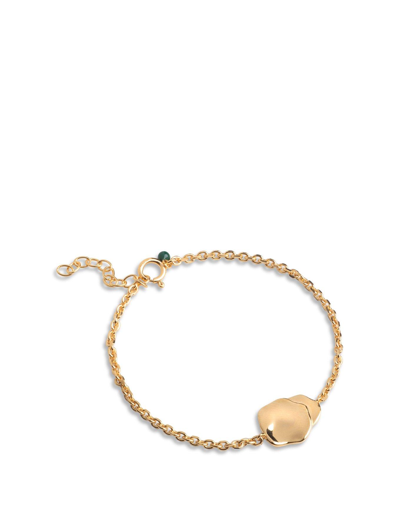 Product photograph of Enamel Copenhagen Sahara Gold Bracelet 18ct Gold-plated And 925 Sterling Silver from very.co.uk