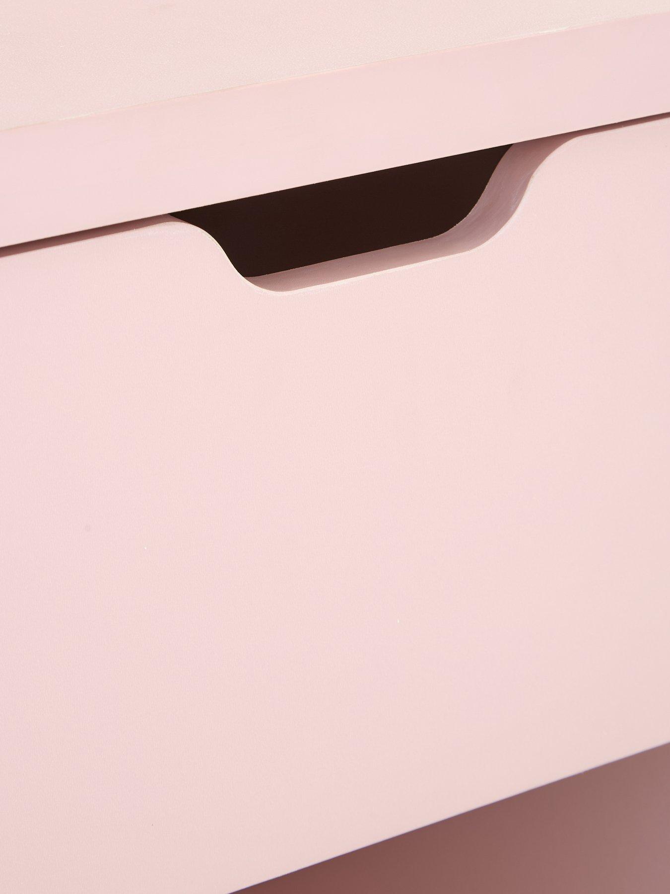 Image 6 of 7 of The Very Collection Aspen 1 Drawer Bedside Chest - Pink