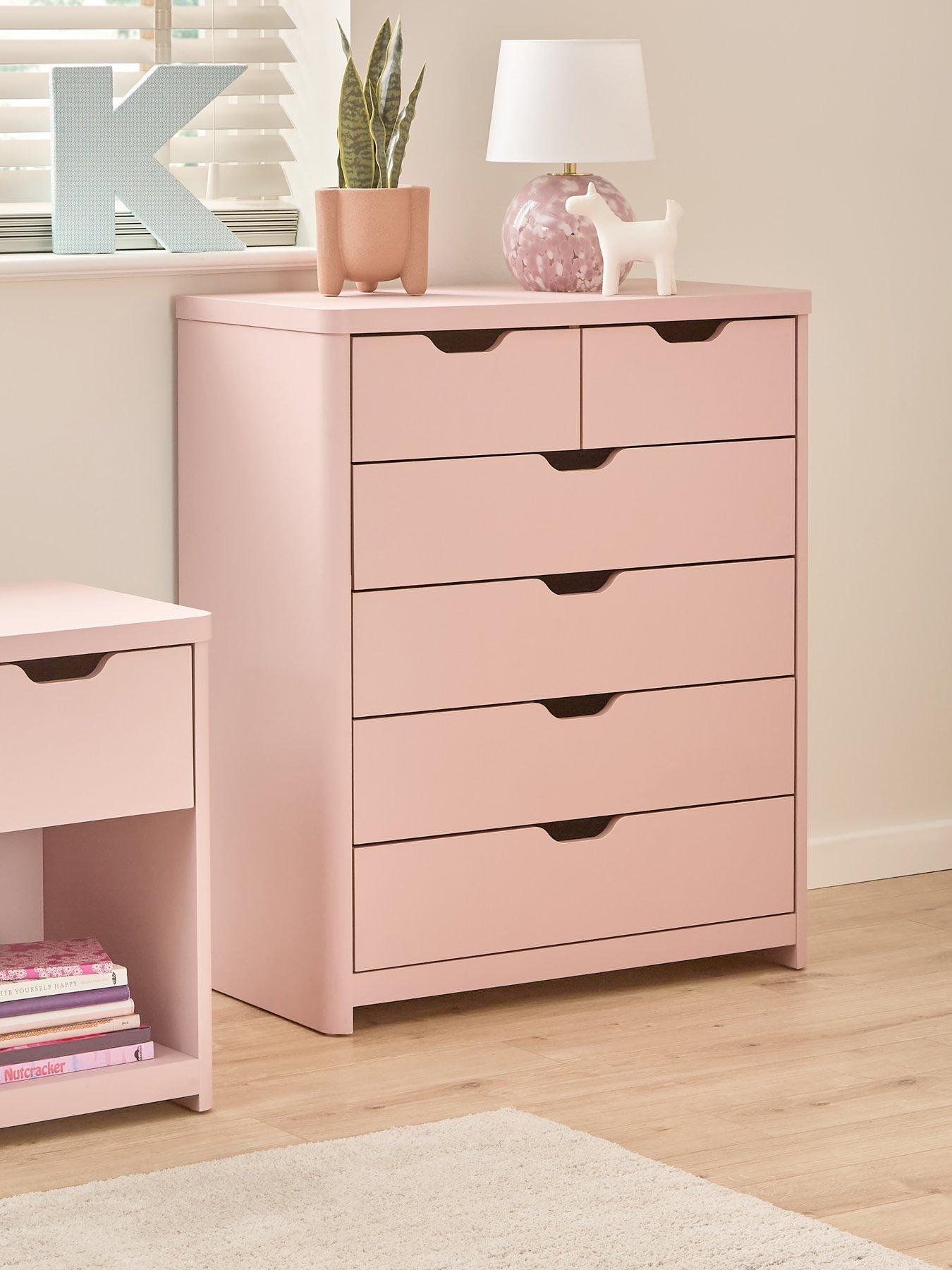 undefined Aspen 4 + 2 Drawer Chest - Pink