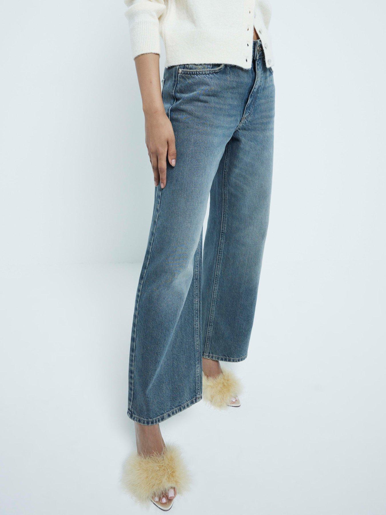 undefined Petite Relaxed Straight Jean - Dark Denim