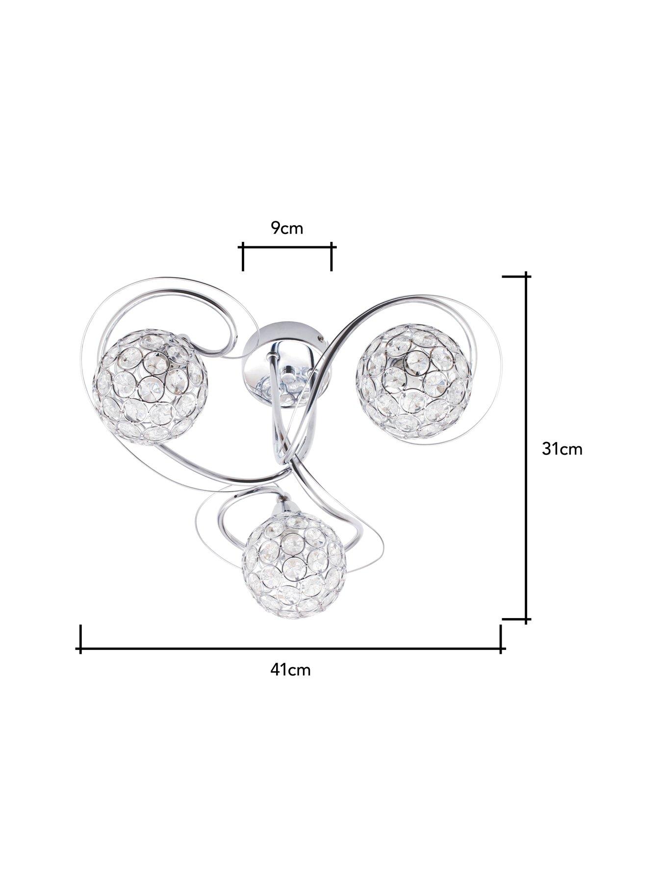 Image 6 of 6 of BHS Bella 3-Light Ceiling Light
