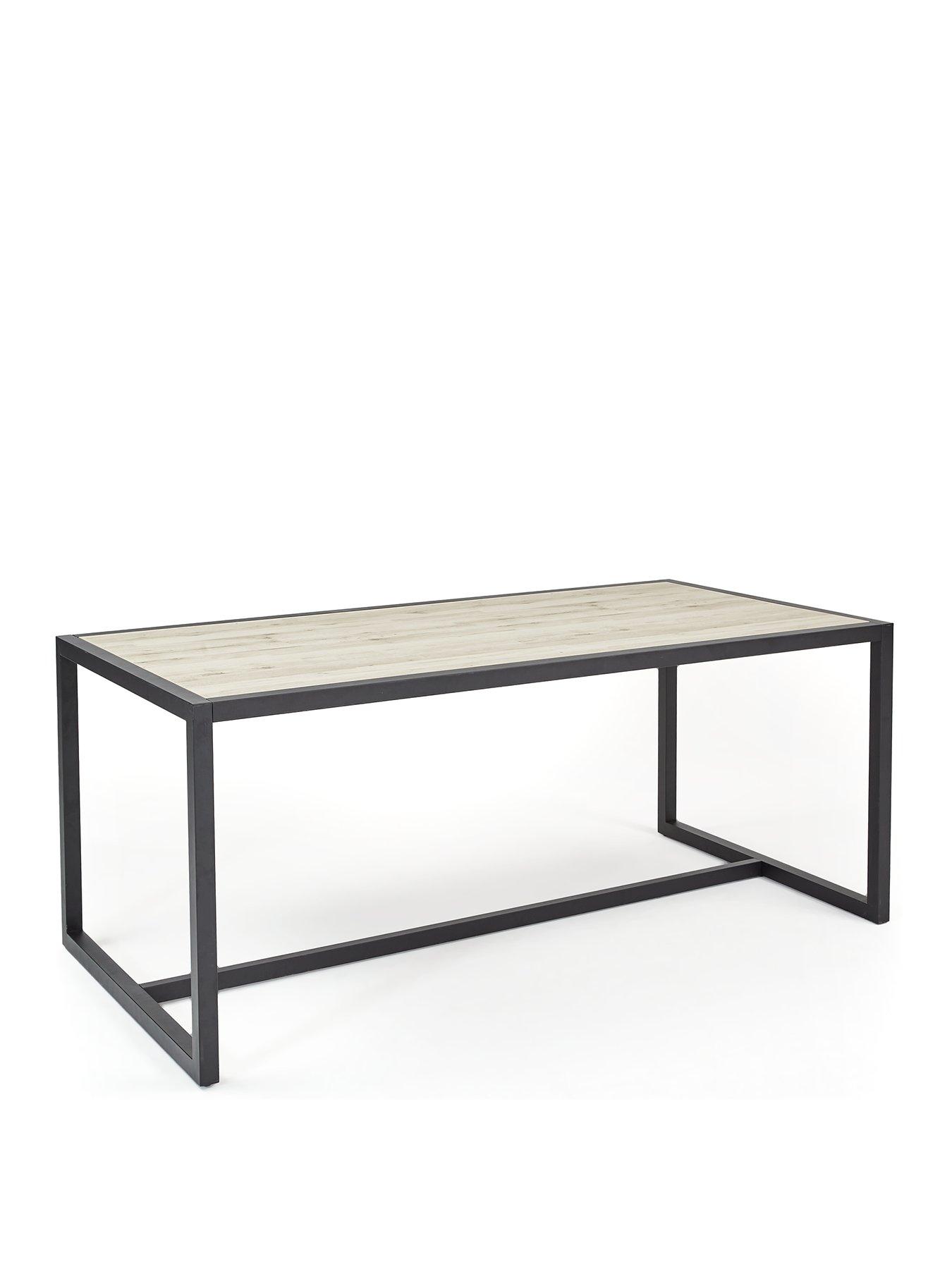 Image 3 of 6 of Very Home Harlem Grey Oak and Metal 180 cm Dining Table - FSC&reg; Certified