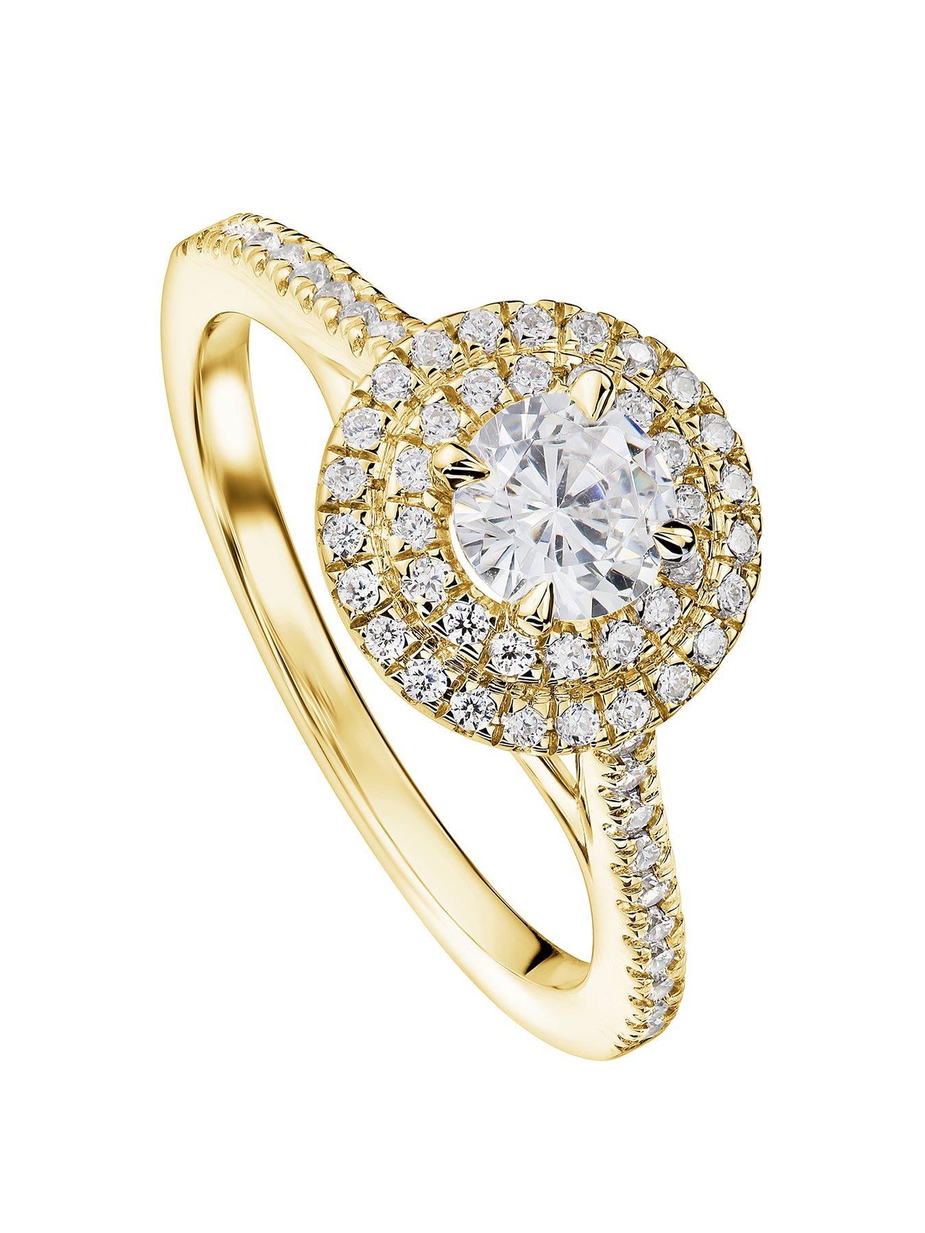 Product photograph of Created Brilliance Sienna 9ct Yellow Gold 0 70ct Tw Lab Grown Diamond Ring from very.co.uk