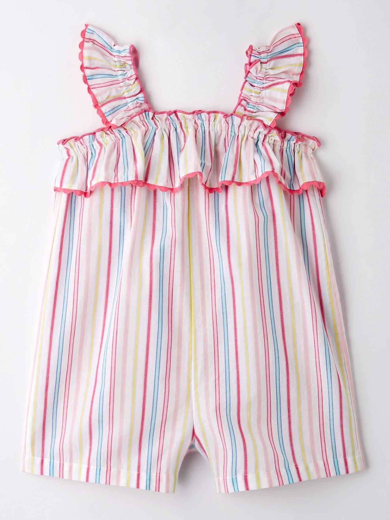 Image 2 of 4 of Mini V by Very Girls Stripe Playsuit - Multi