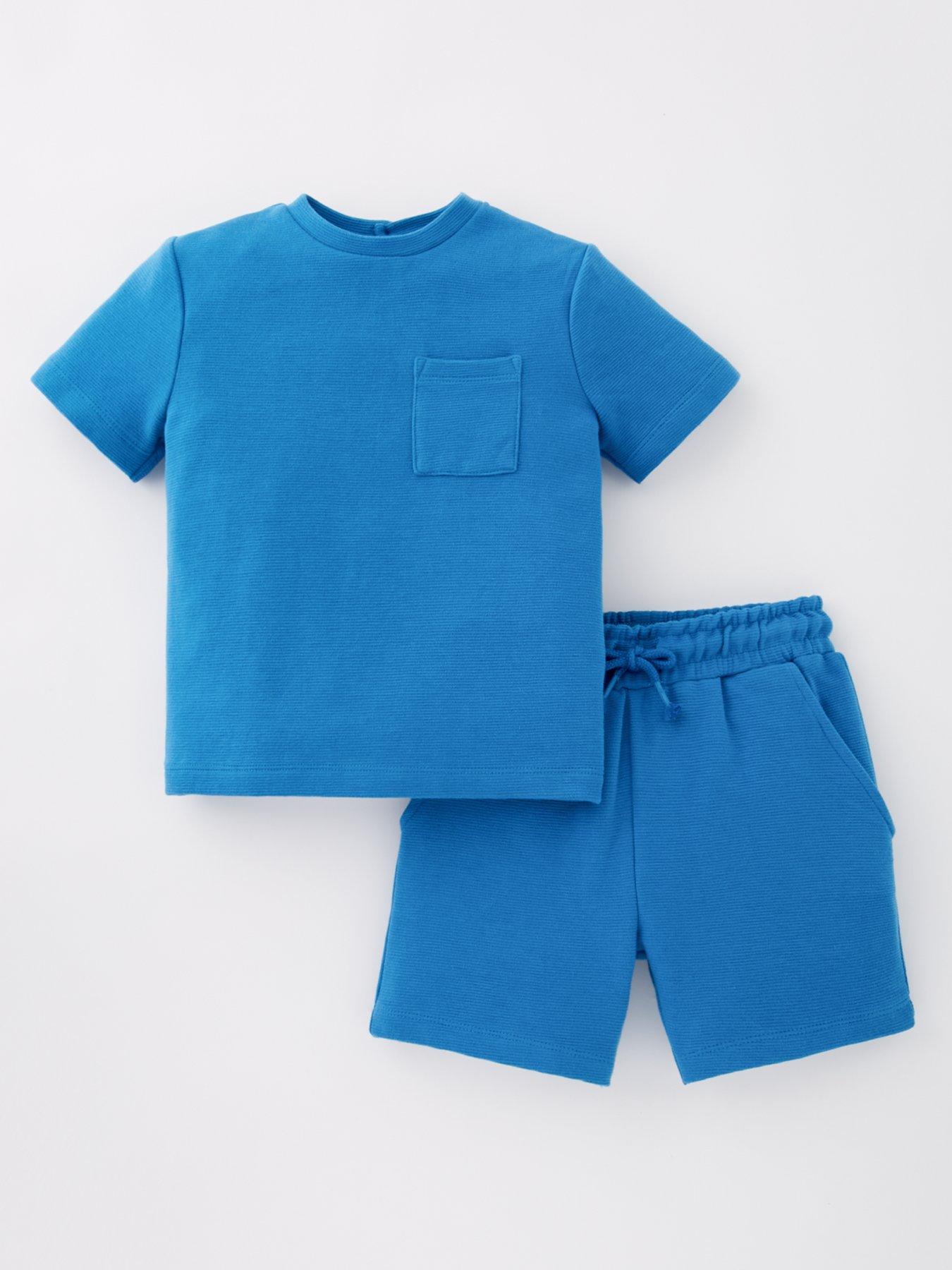 undefined Boys Short Sleeve T-shirt And Short Set - Blue