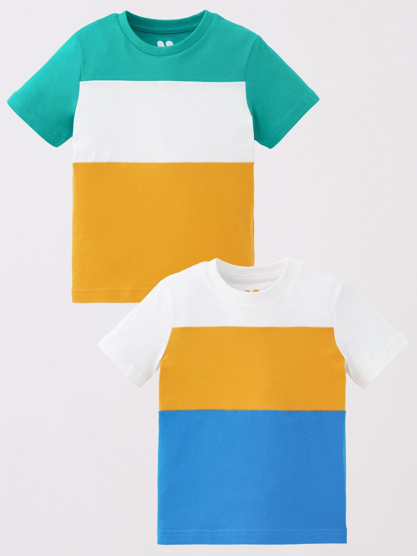 undefined Boys Cut And Sew 2 Pack T-Shirts - Multi