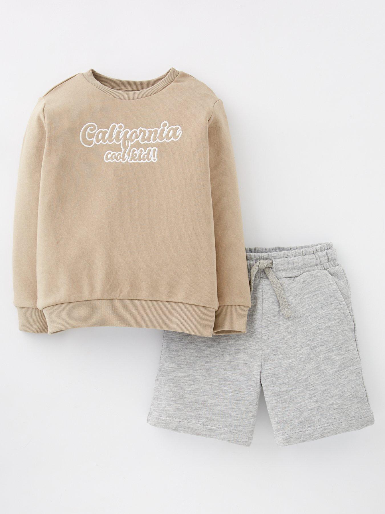 undefined Boys California Sweat And Short Set - Multi