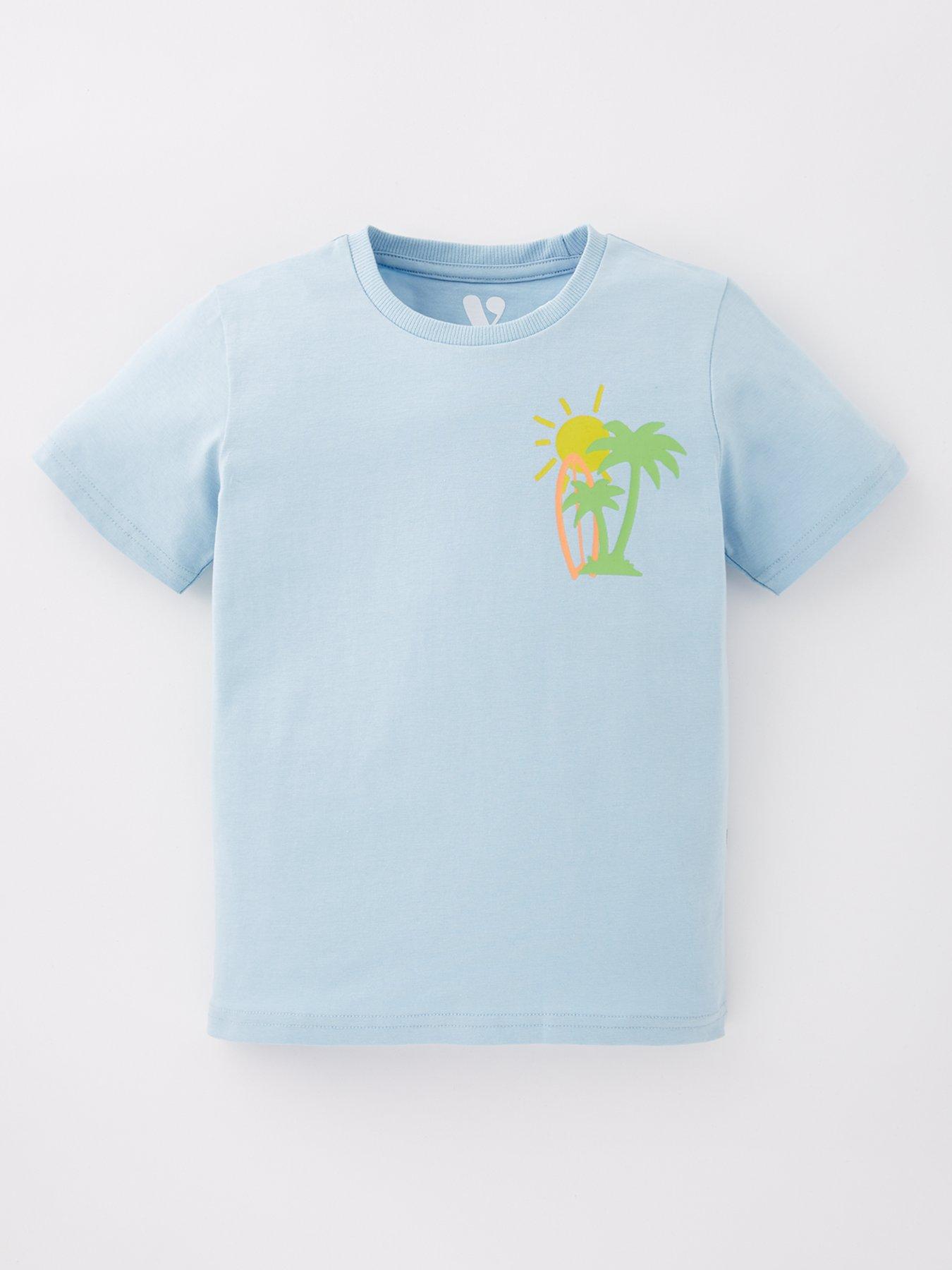 undefined Boys Back Print Short Sleeve T-Shirt - Multi