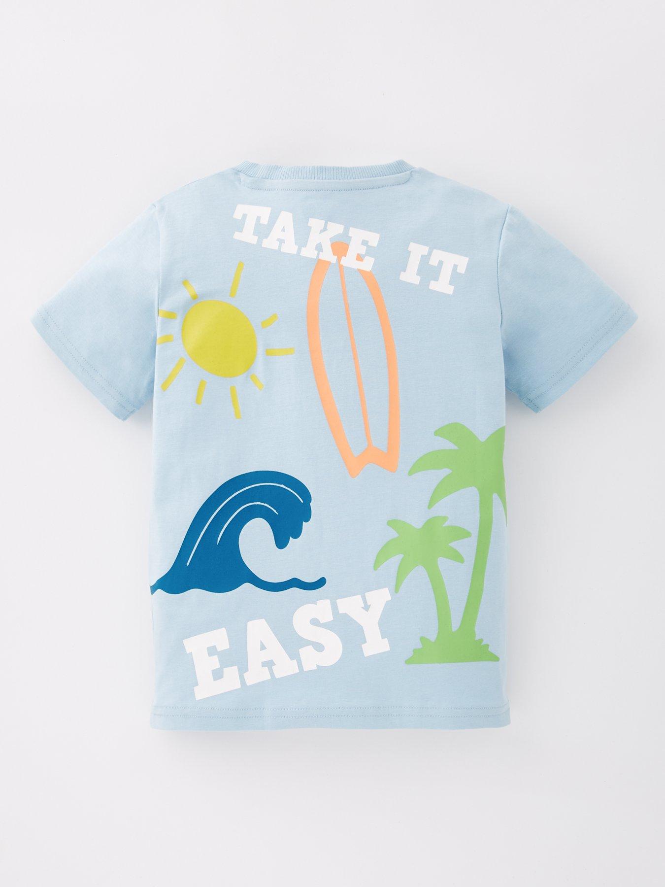 undefined Boys Back Print Short Sleeve T-Shirt - Multi