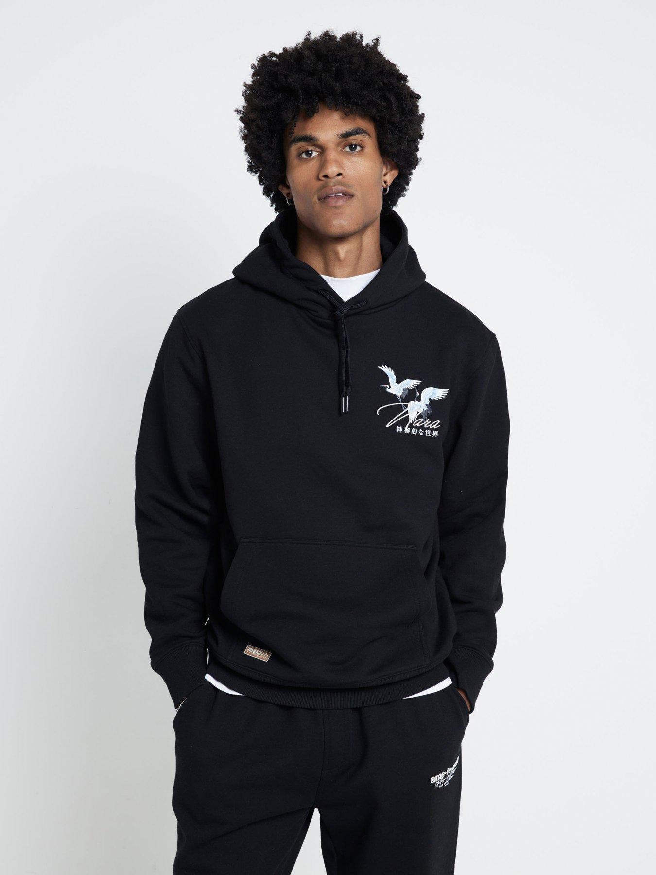 River island black hoodie on sale