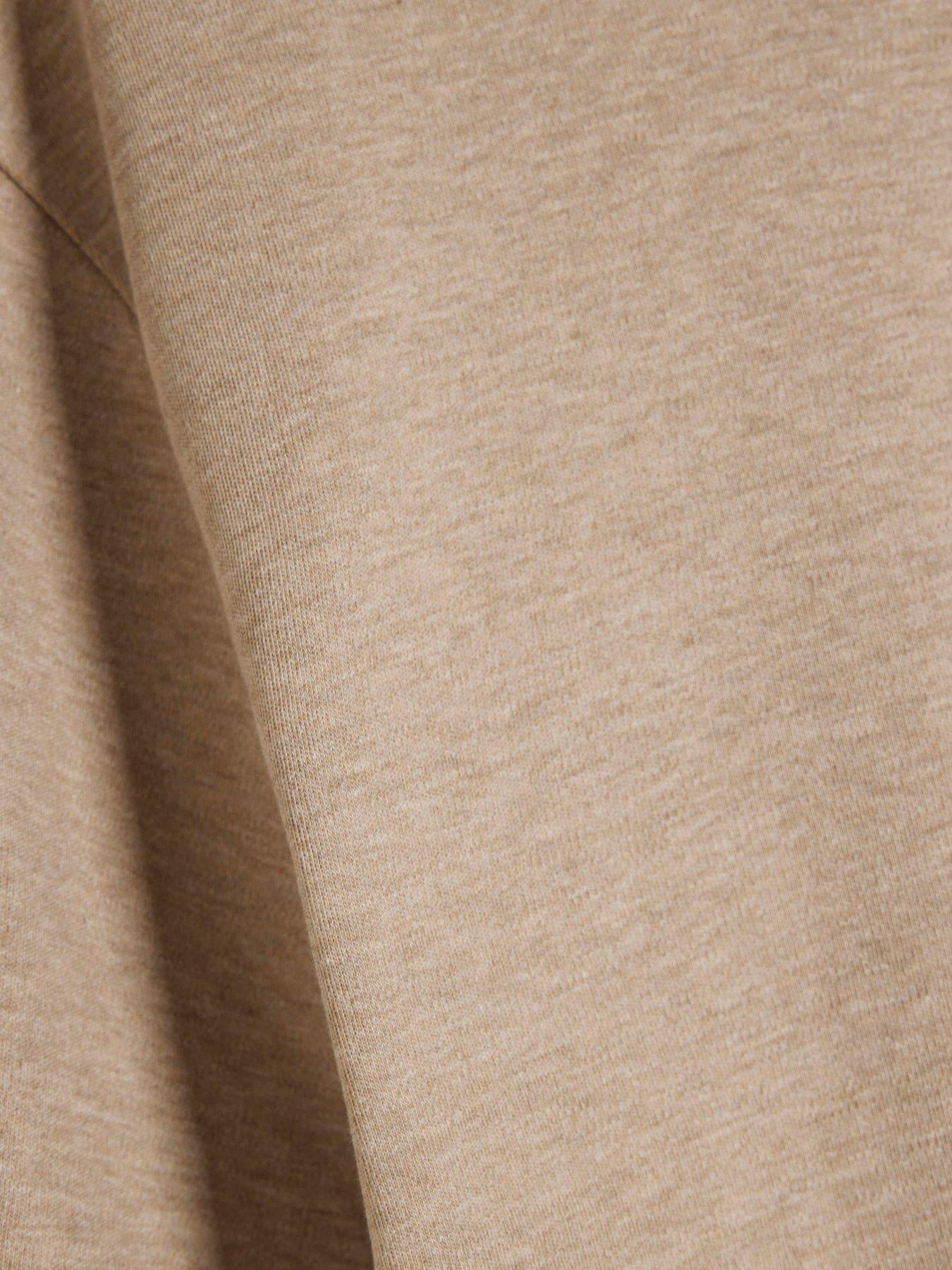 Image 6 of 6 of River Island Short Sleeve RI Studio Slim T-Shirt - Cream