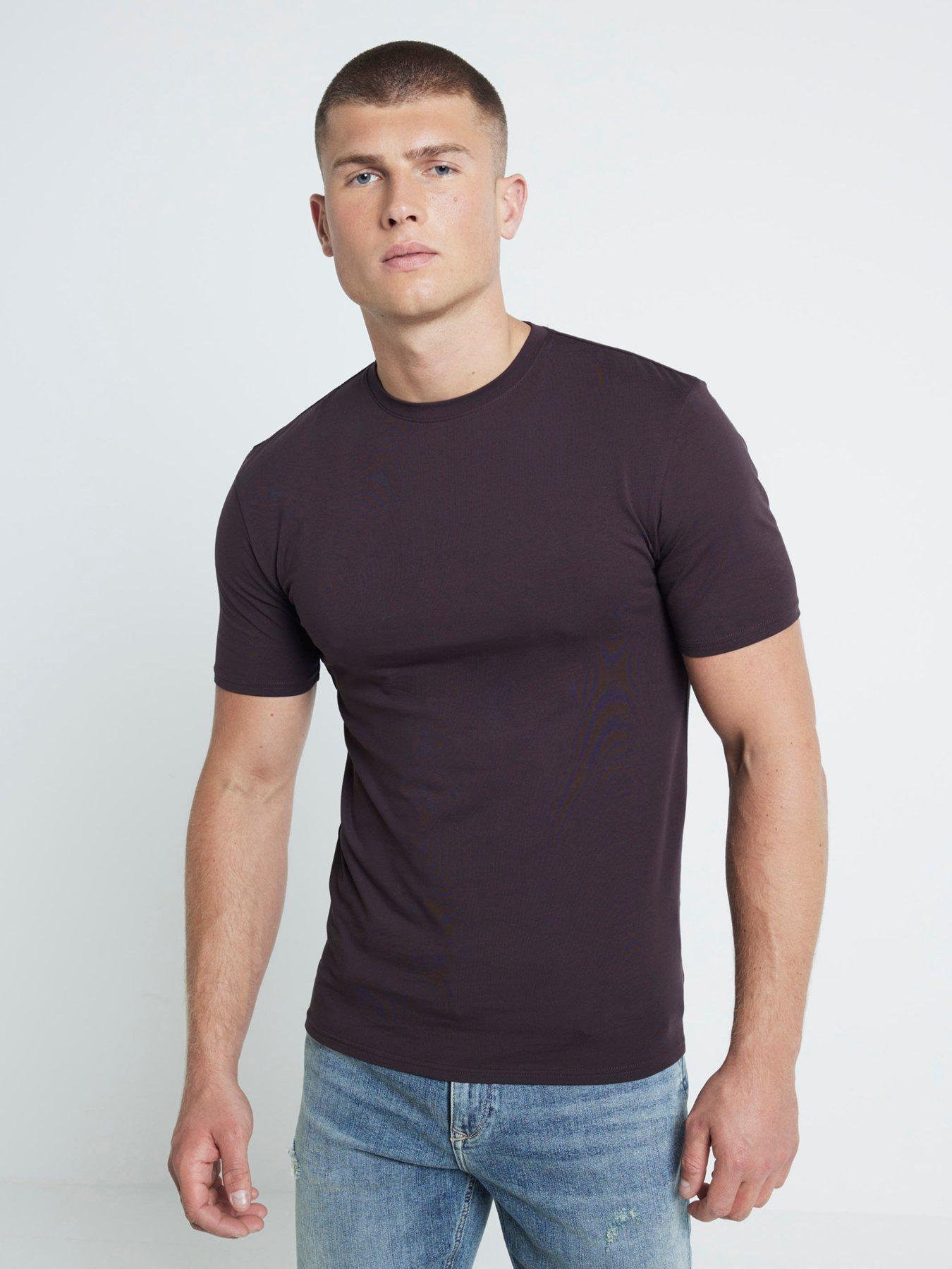 undefined Short Sleeve RI Studio Muscle Fit T-Shirt - Purple