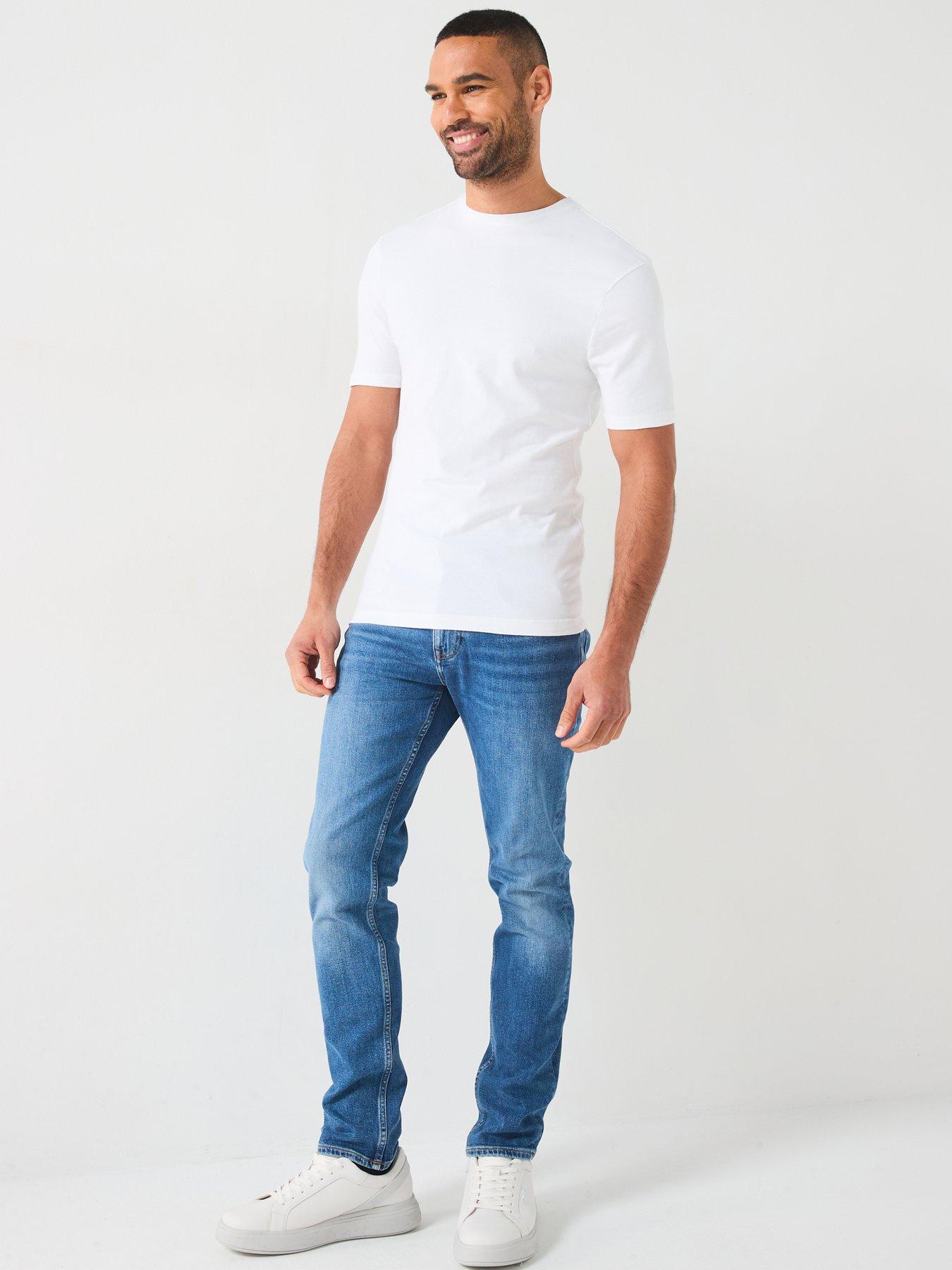 Image 5 of 5 of River Island 3 Pack Muscle Fit T-Shirt - White