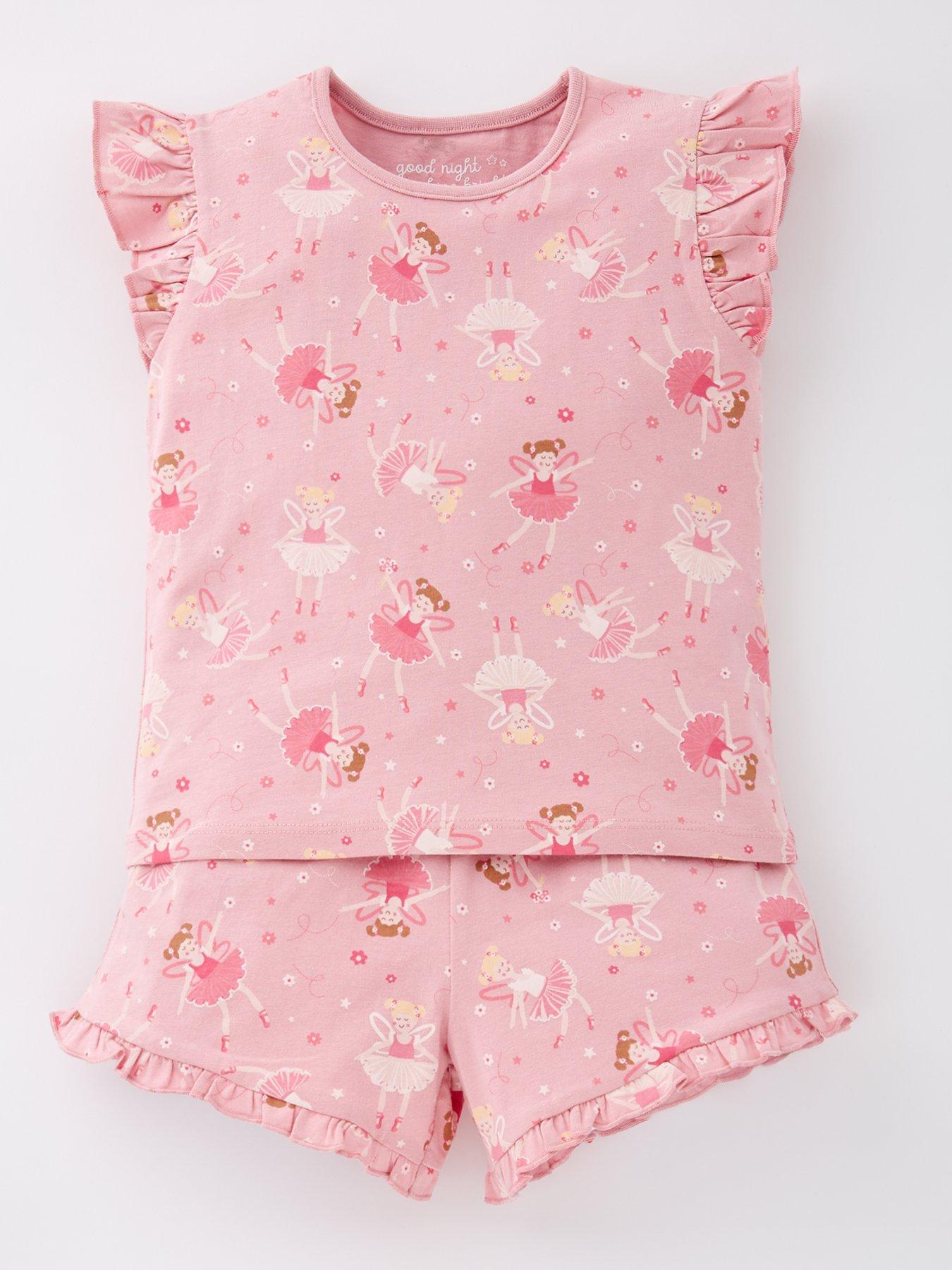 Image 3 of 5 of Mini V by Very Girls 2 Pack Ballerina Shorts Pyjama Set - Multi