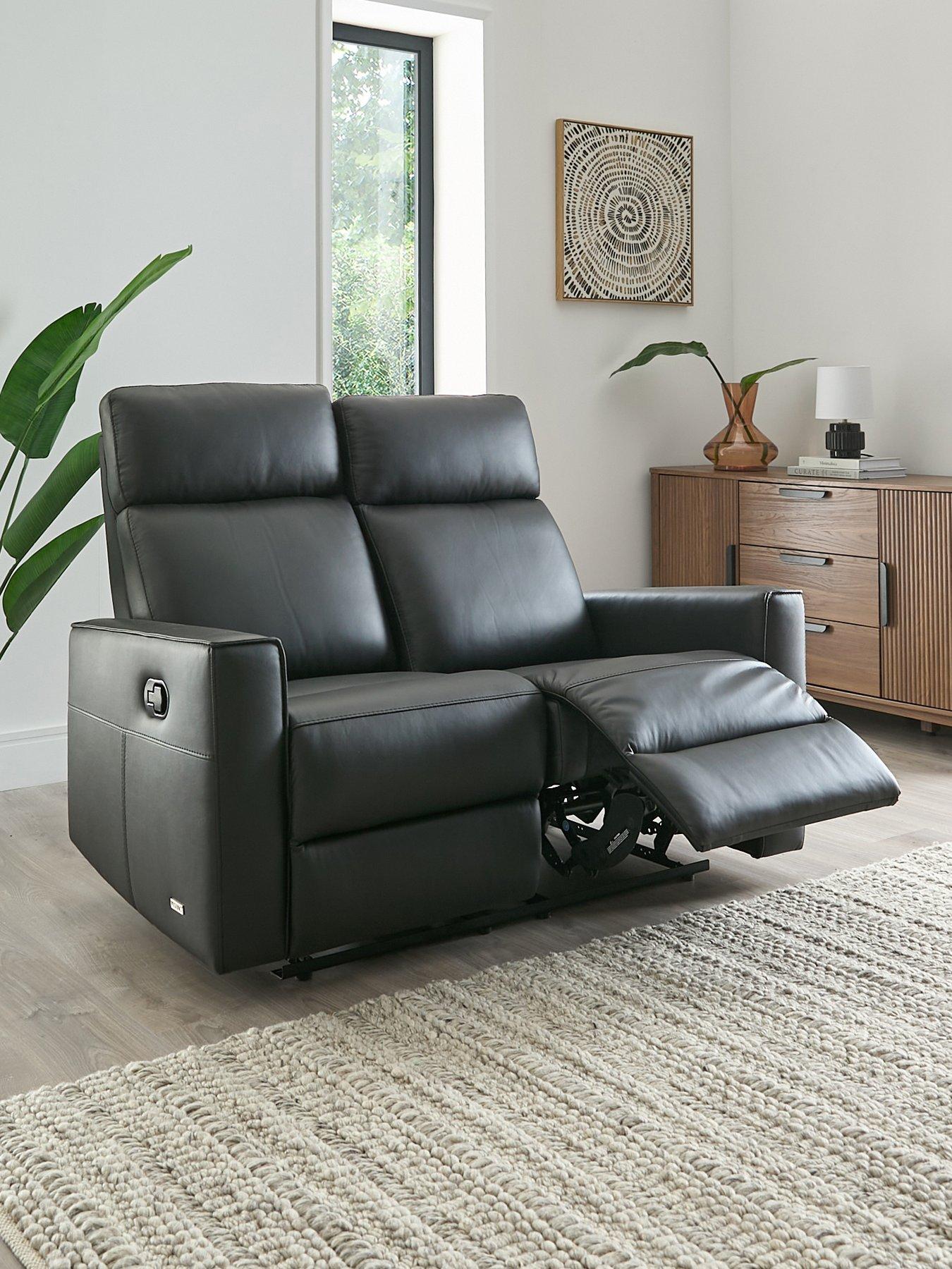 Image 1 of 6 of Very Home Luna Leather 2 Seater Manual Reclining Sofa