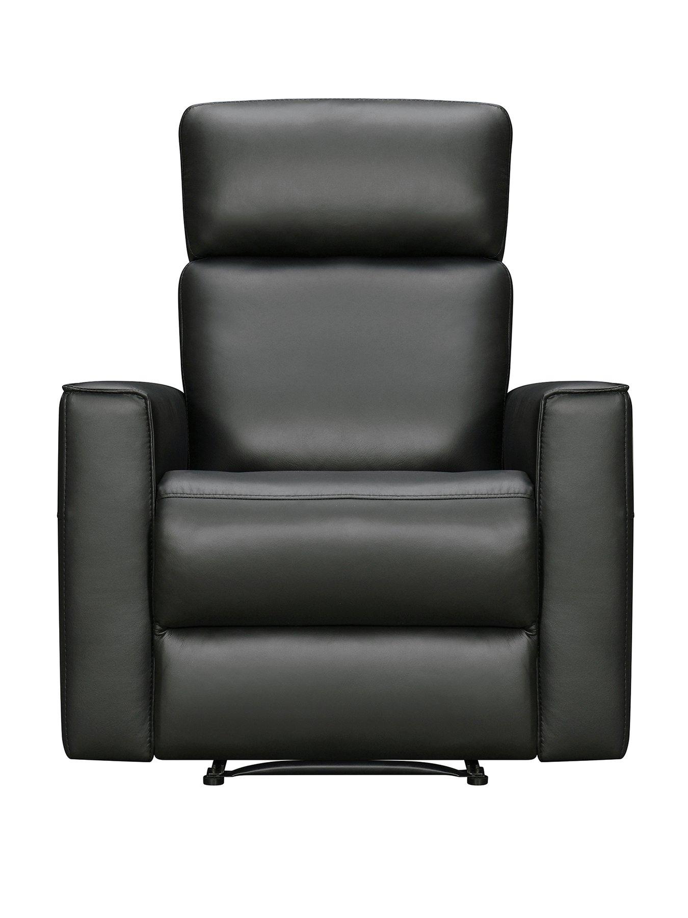 undefined Luna Leather Manual Reclining Chair