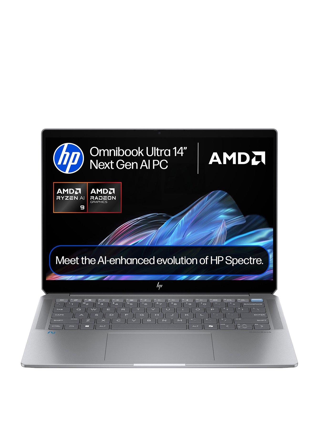 undefined OmniBook Ultra 14-fd0001na Laptop - 14in 2.2K Touchscreen, AMD Ryzen AI 9, 16GB RAM, 1TB SSD - Silver