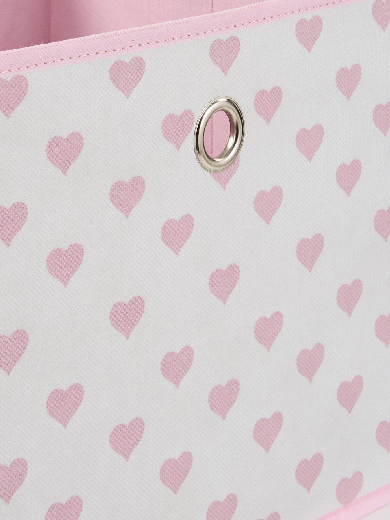 Image 6 of 6 of Very Home Cube 2 +&nbsp;2 Storage Unit with&nbsp;Boxes -&nbsp;Pink Hearts&nbsp;- FSC&reg; Certified