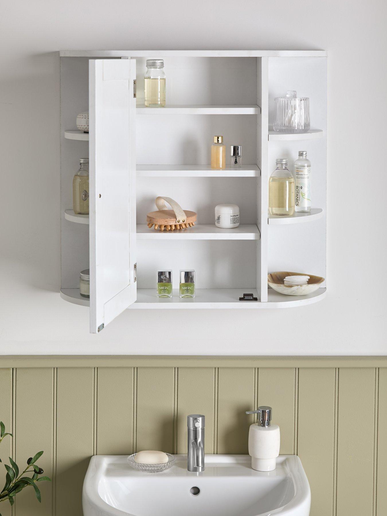 Image 2 of 7 of Very Home Avalon Mirrored Bathroom Wall Cabinet - White&nbsp;- FSC&reg; Certified